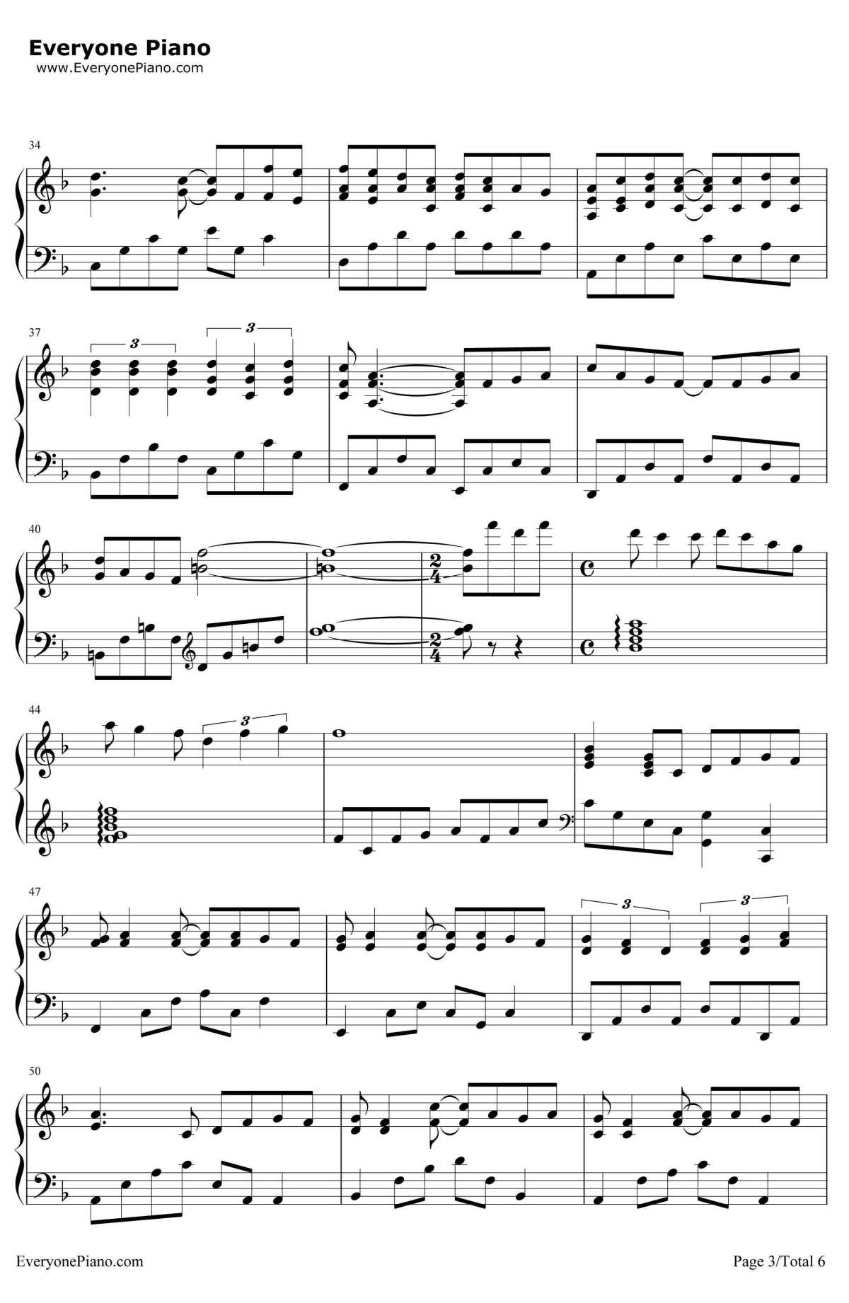 富士山下钢琴谱3