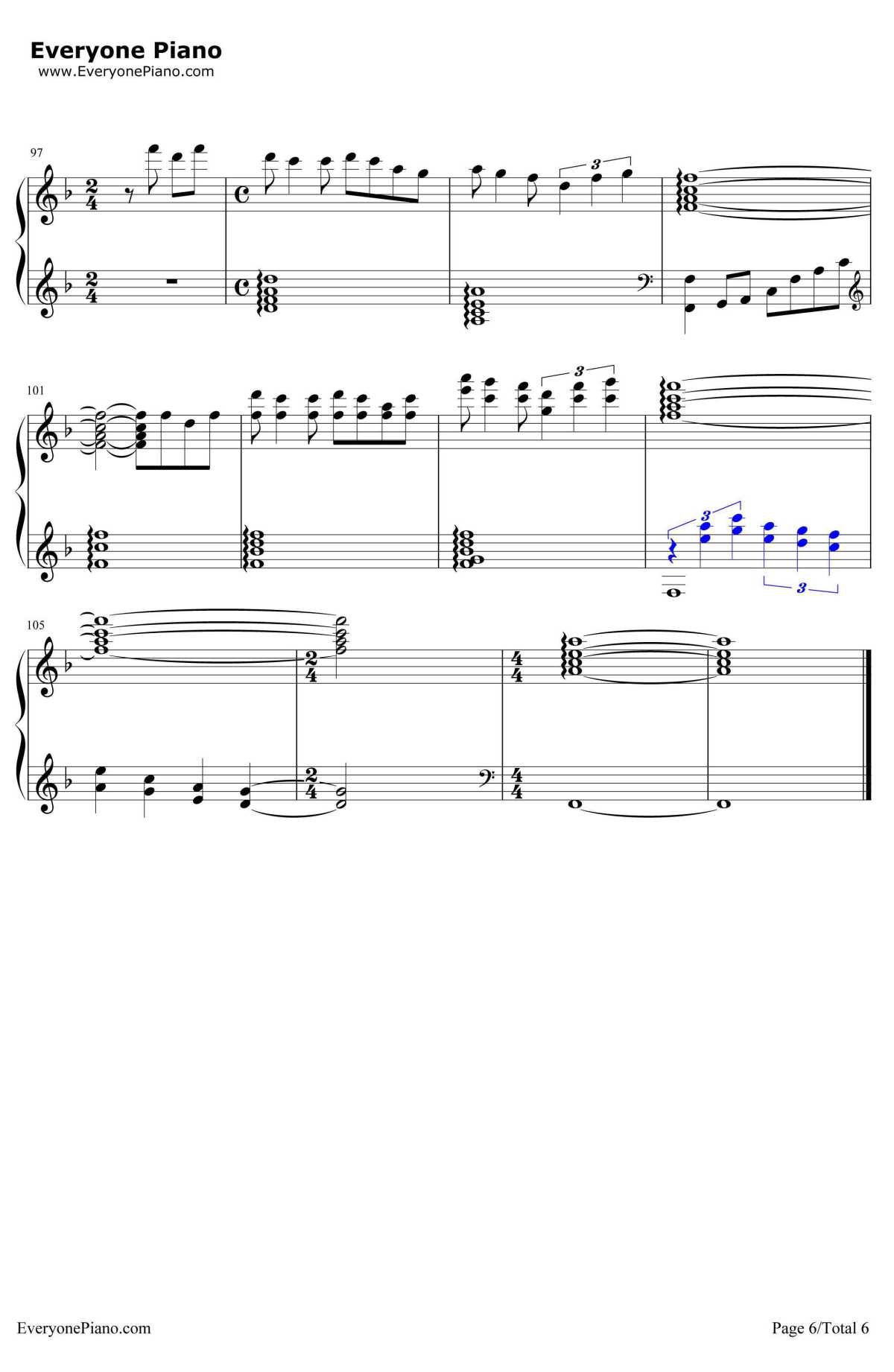 富士山下钢琴谱6