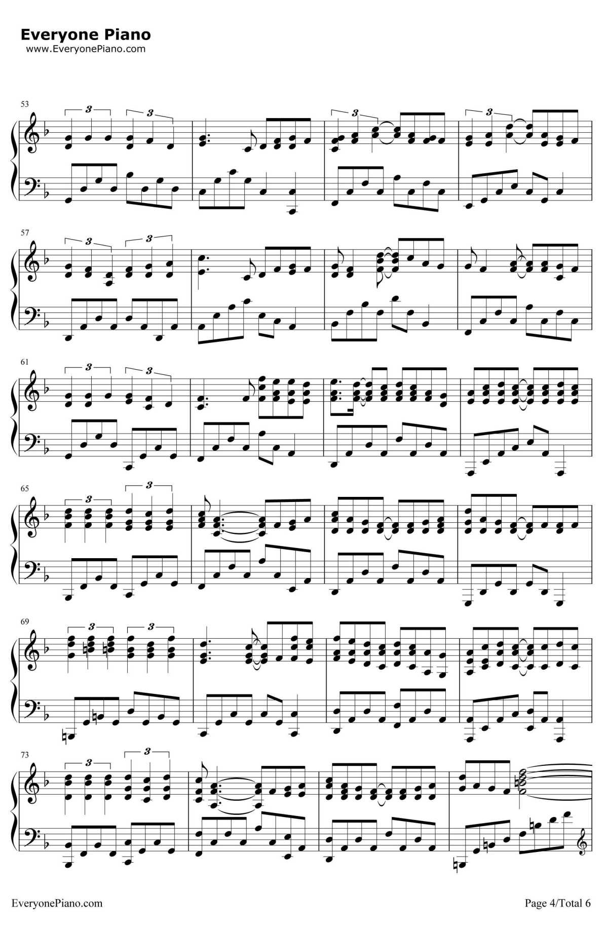 富士山下钢琴谱4