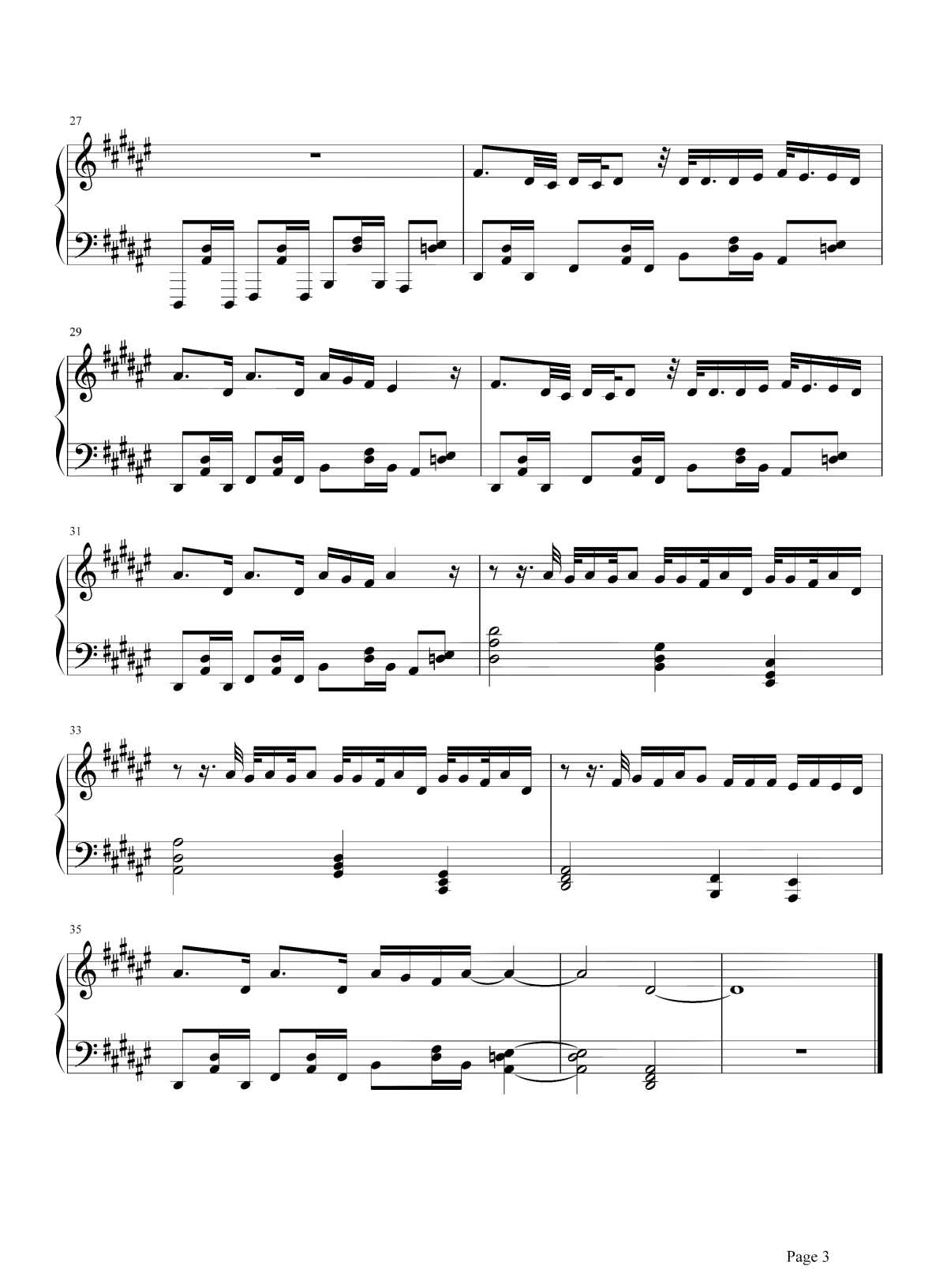 寒鸦少年钢琴谱3