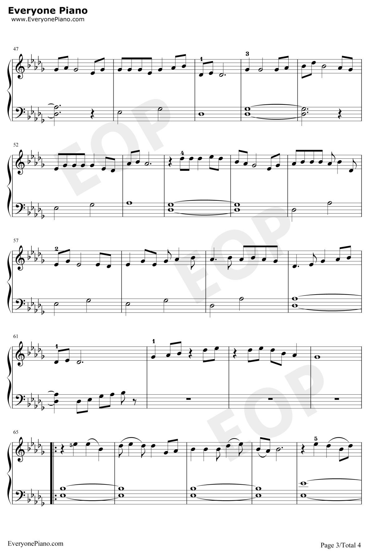 涛声依旧钢琴谱3