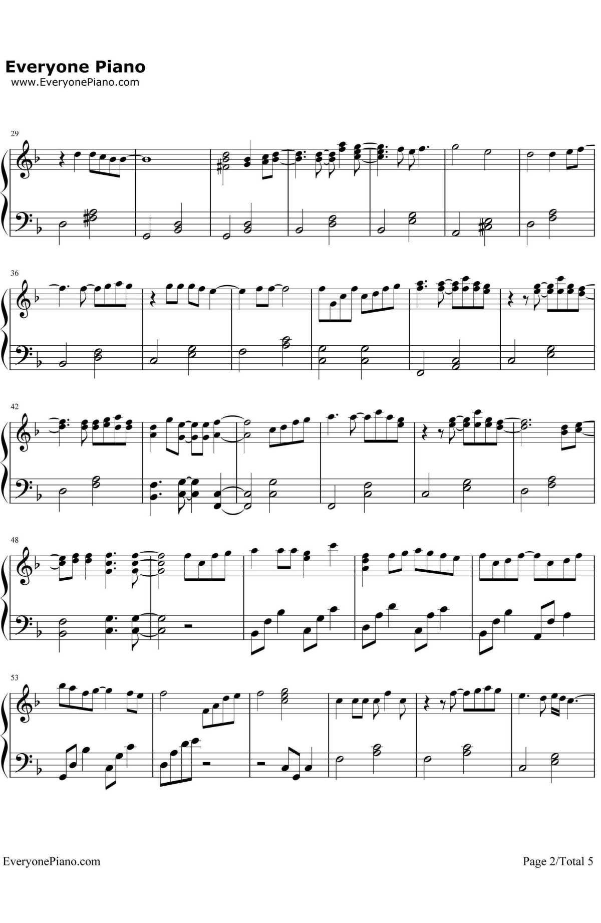 很爱很爱你钢琴谱2