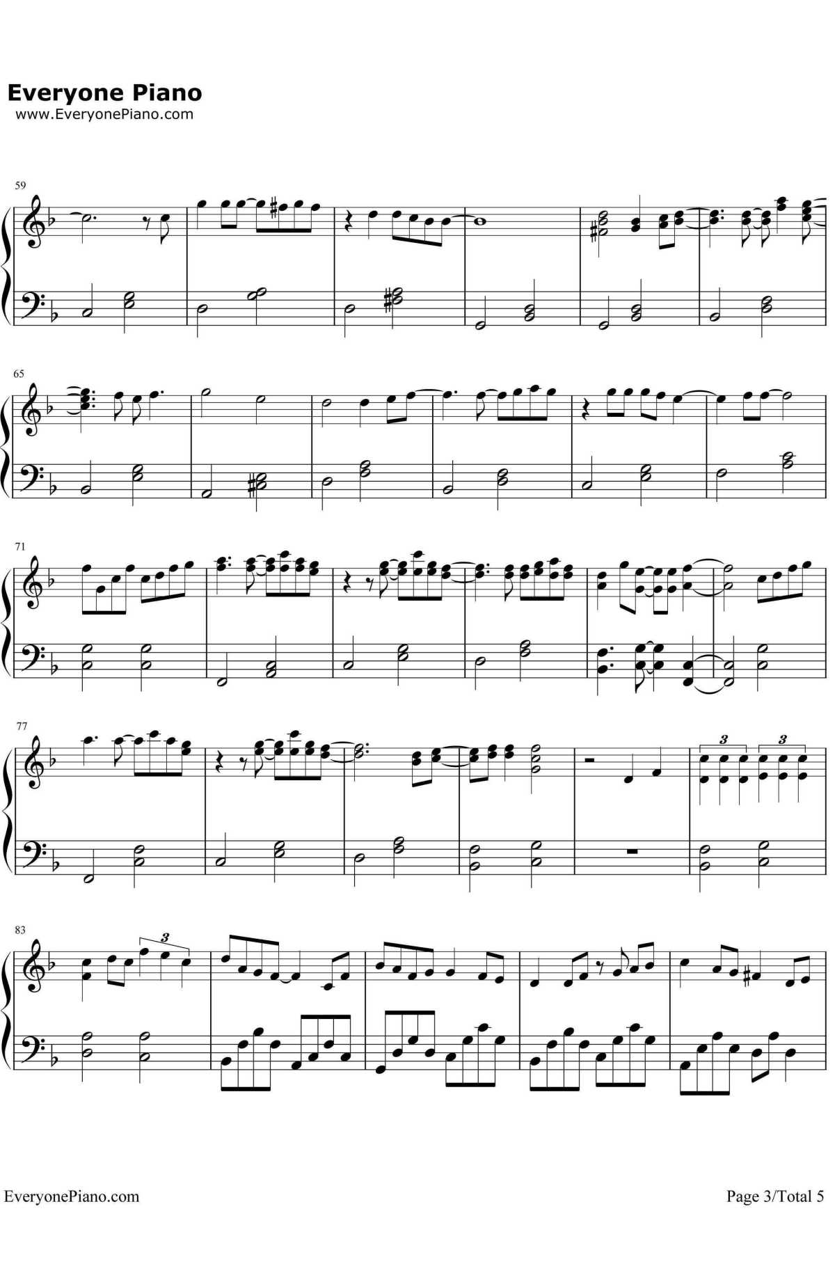 很爱很爱你钢琴谱3