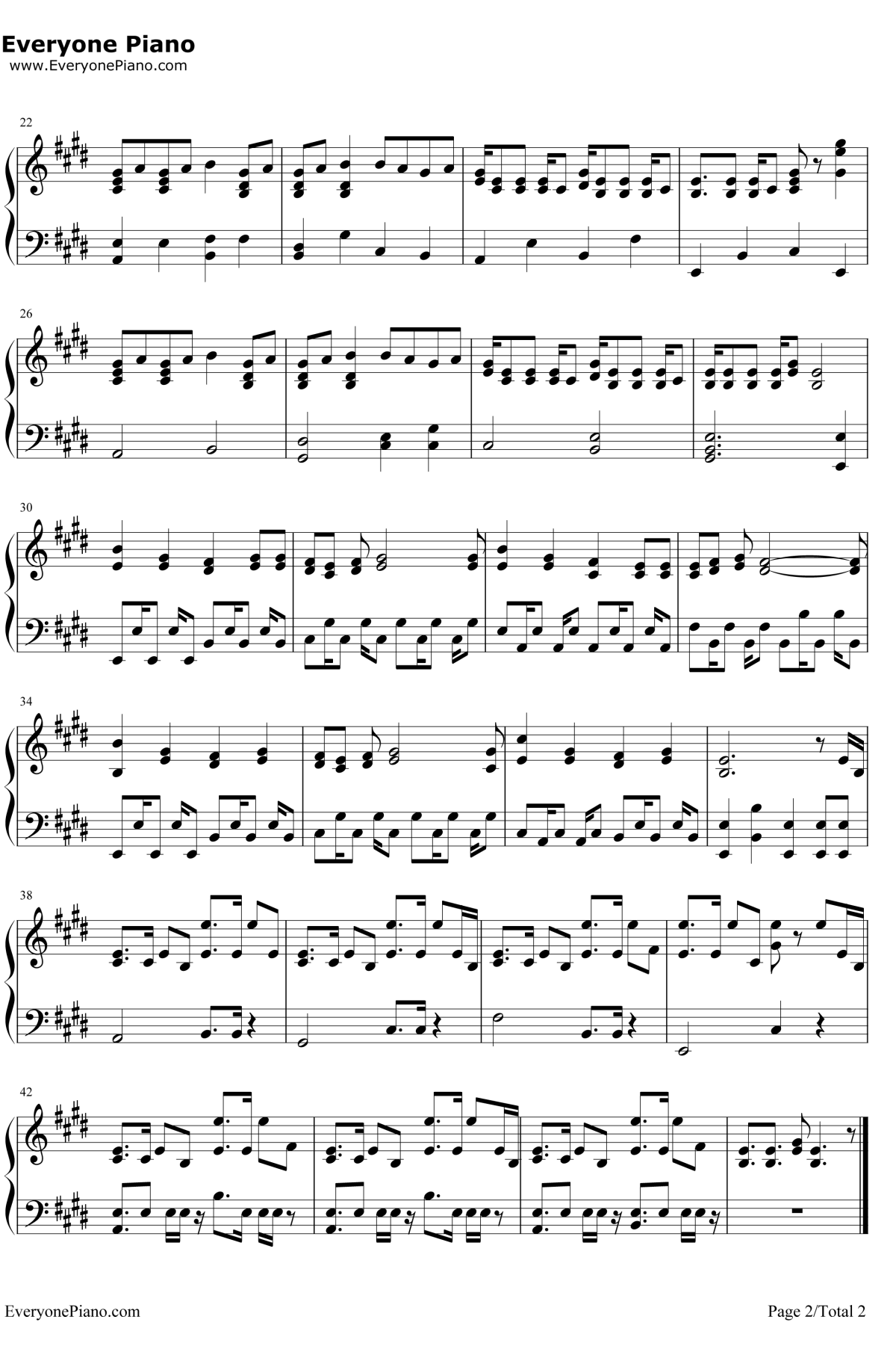 恋爱循环钢琴谱2