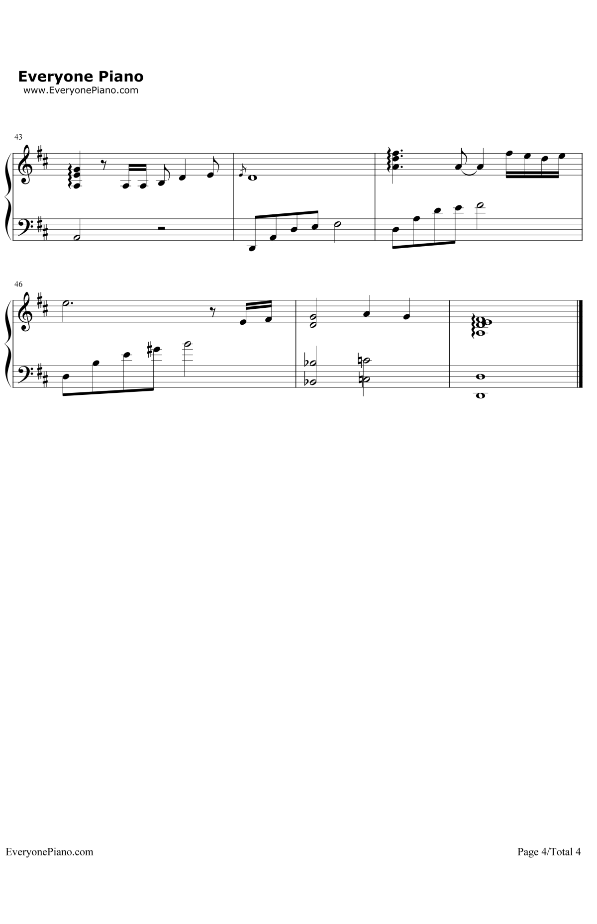 年少有你钢琴谱4