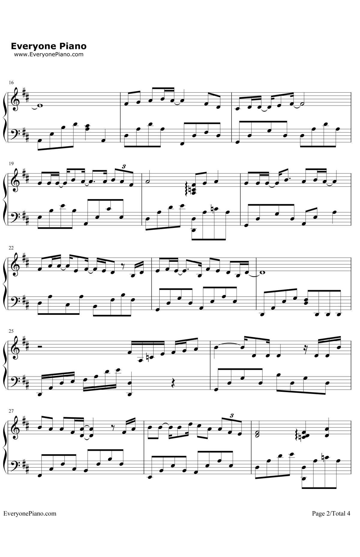 年少有你钢琴谱2