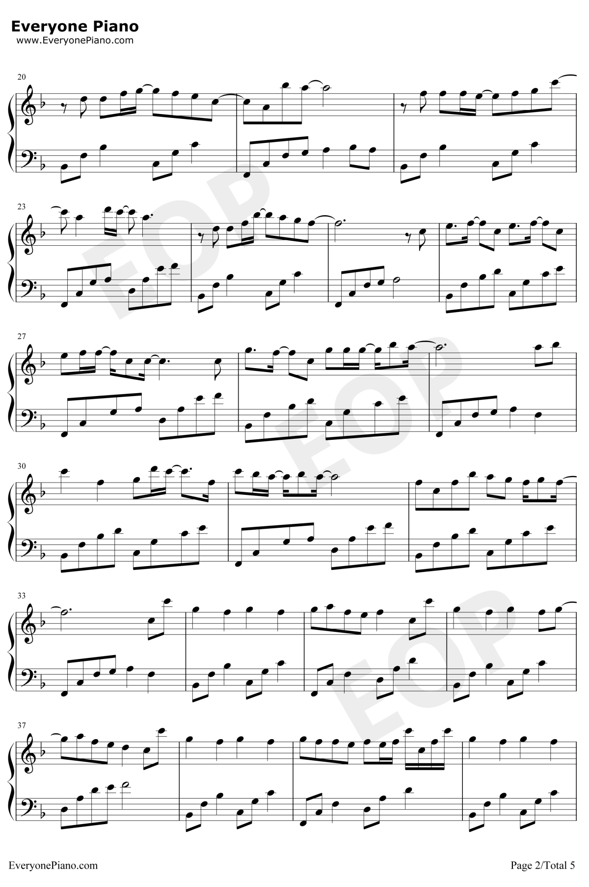 心跳的证明钢琴谱2