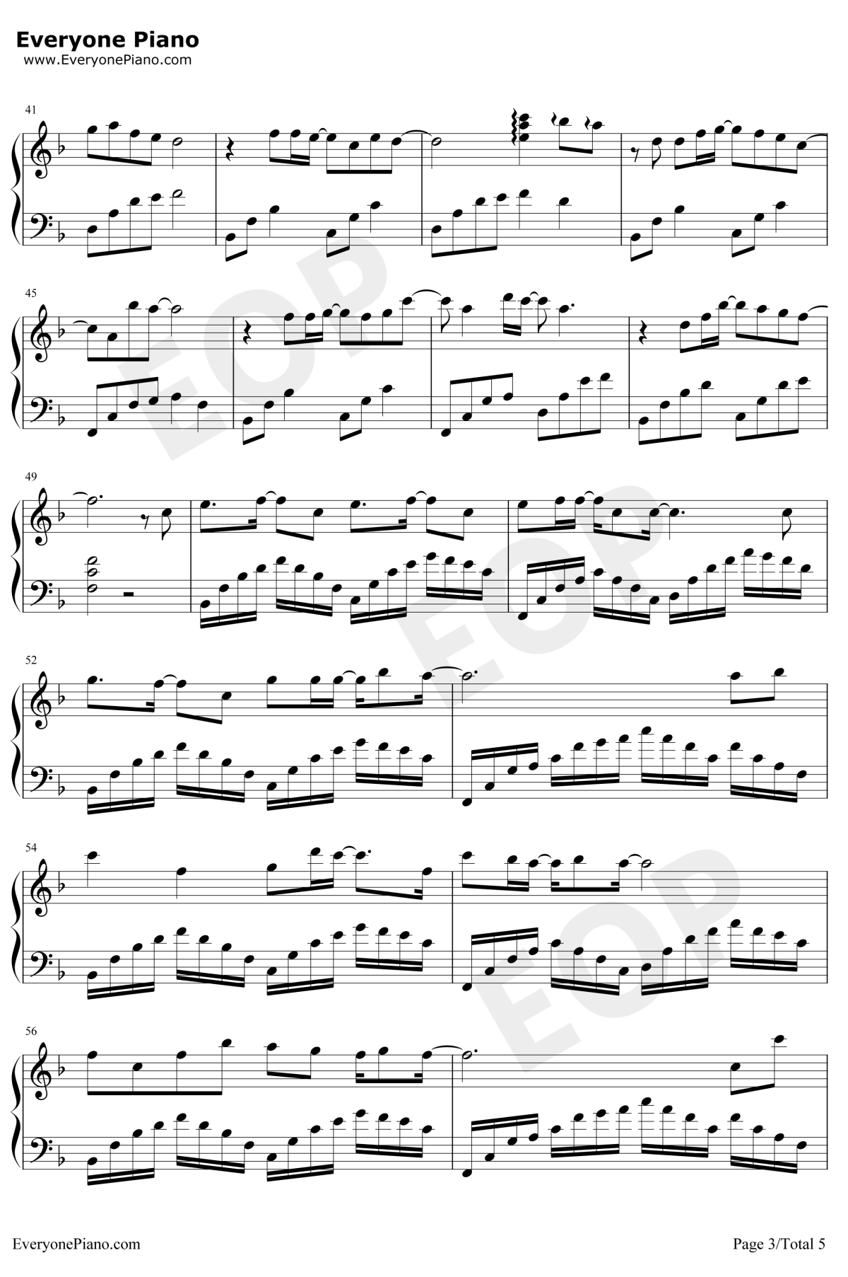 心跳的证明钢琴谱3