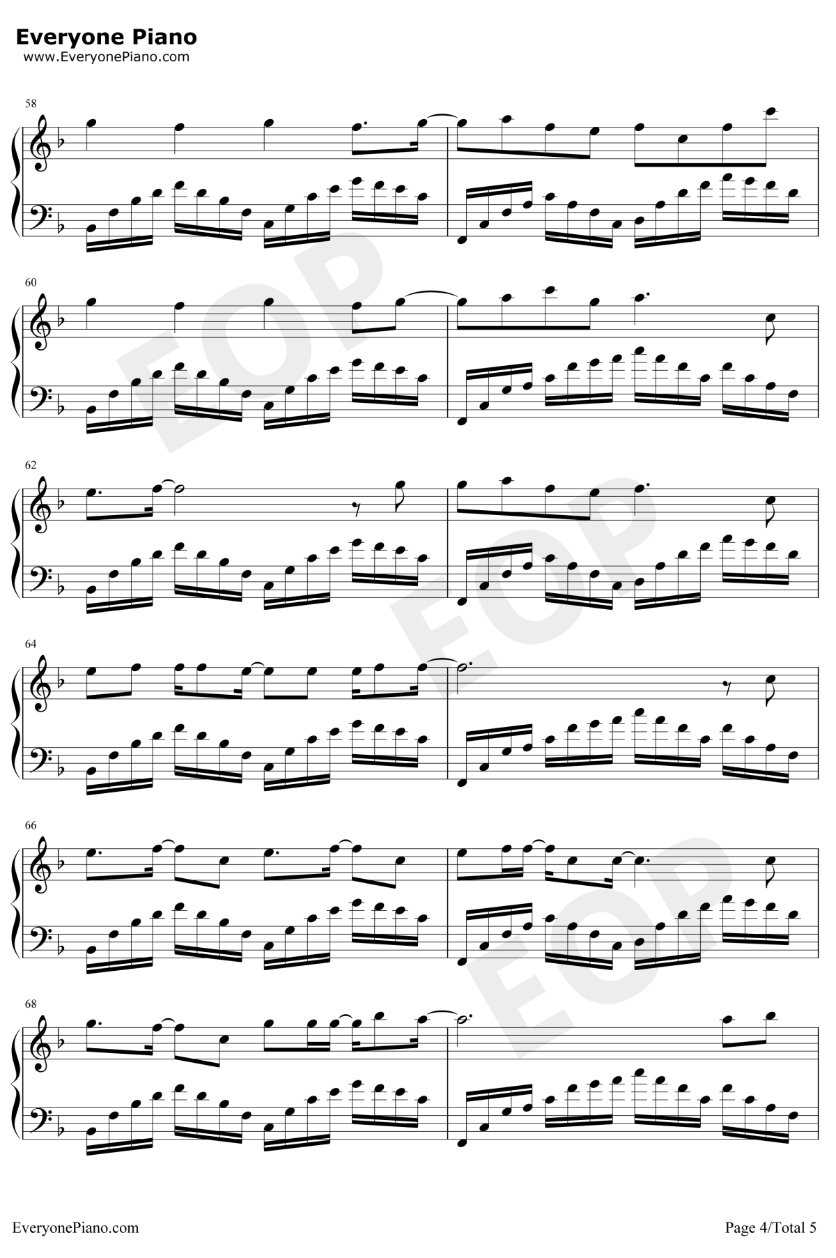 心跳的证明钢琴谱4