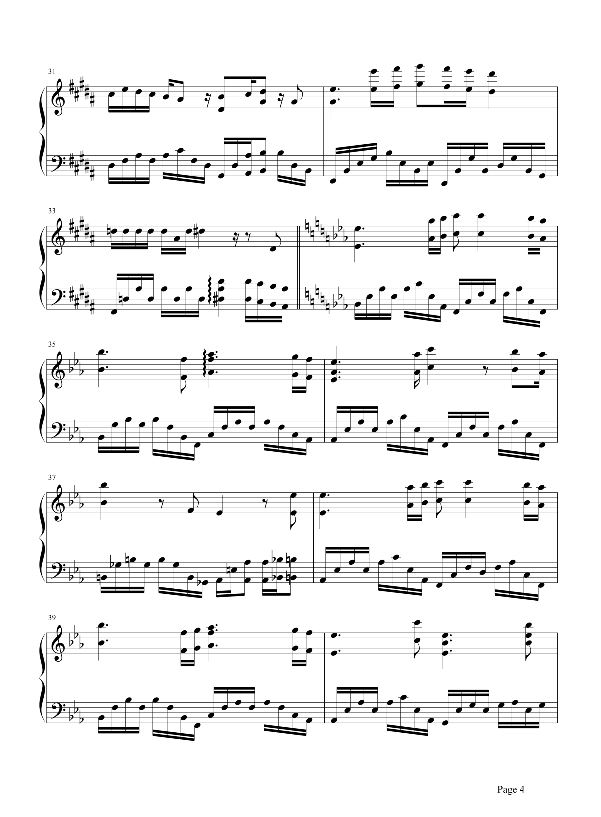 雾中列车钢琴谱4