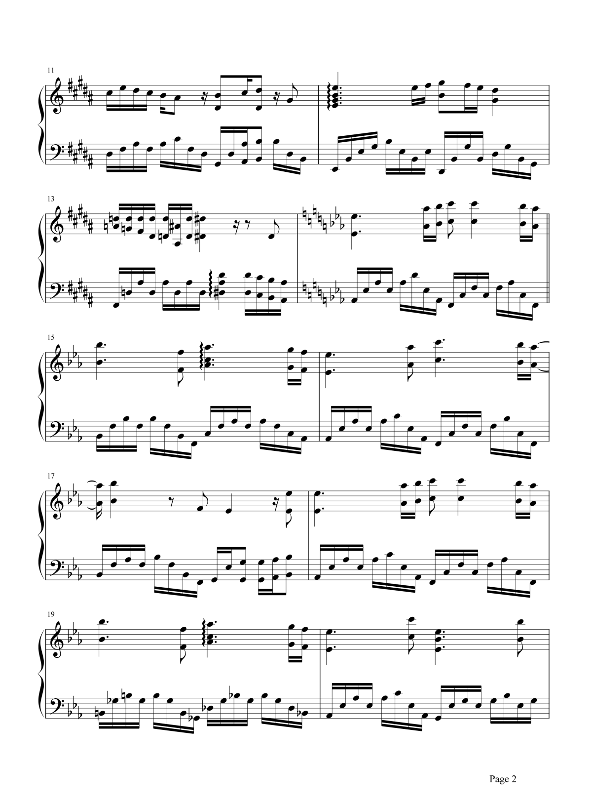 雾中列车钢琴谱2