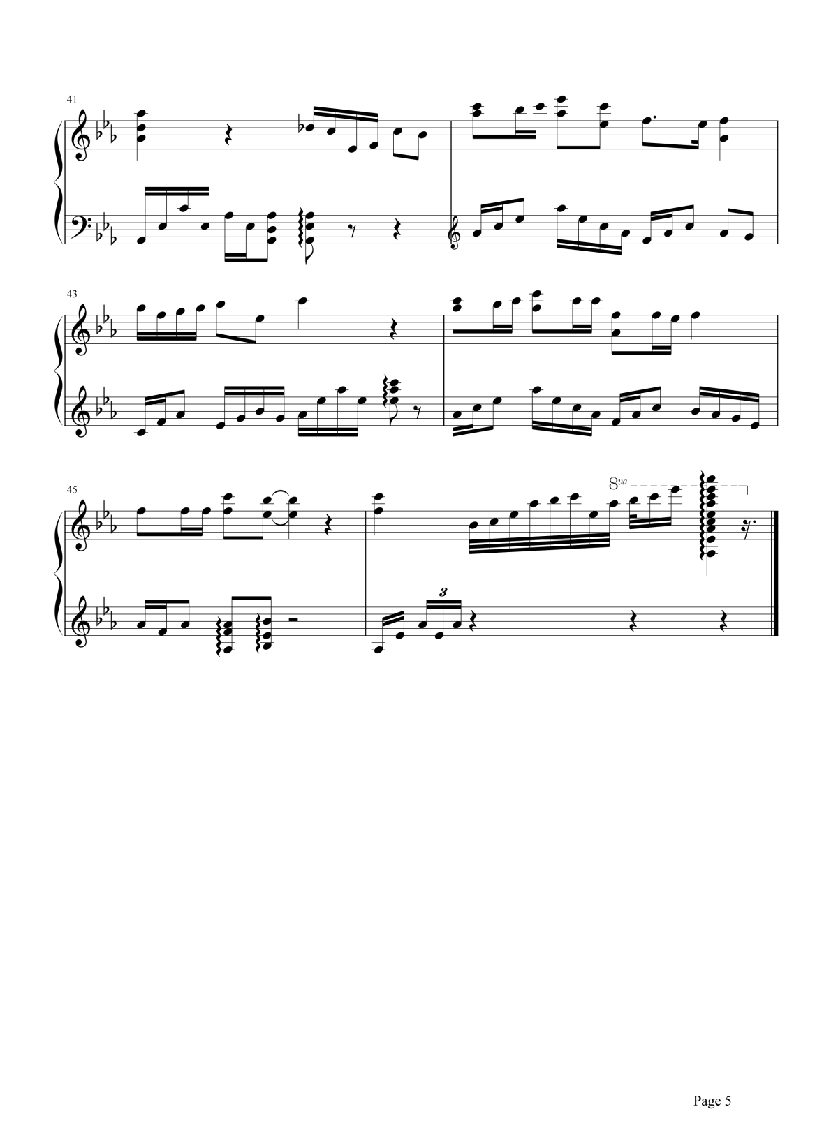 雾中列车钢琴谱5