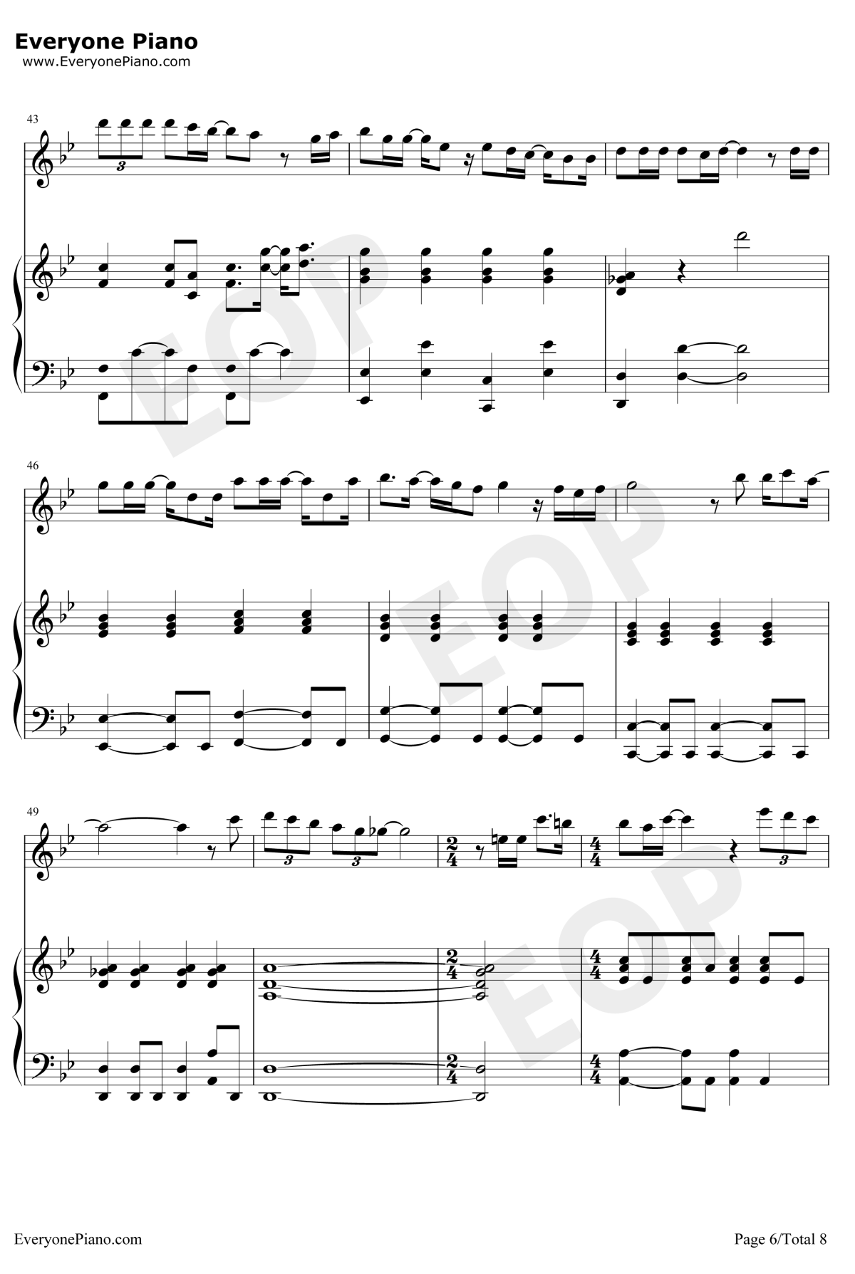 回忆的沙漏钢琴谱6