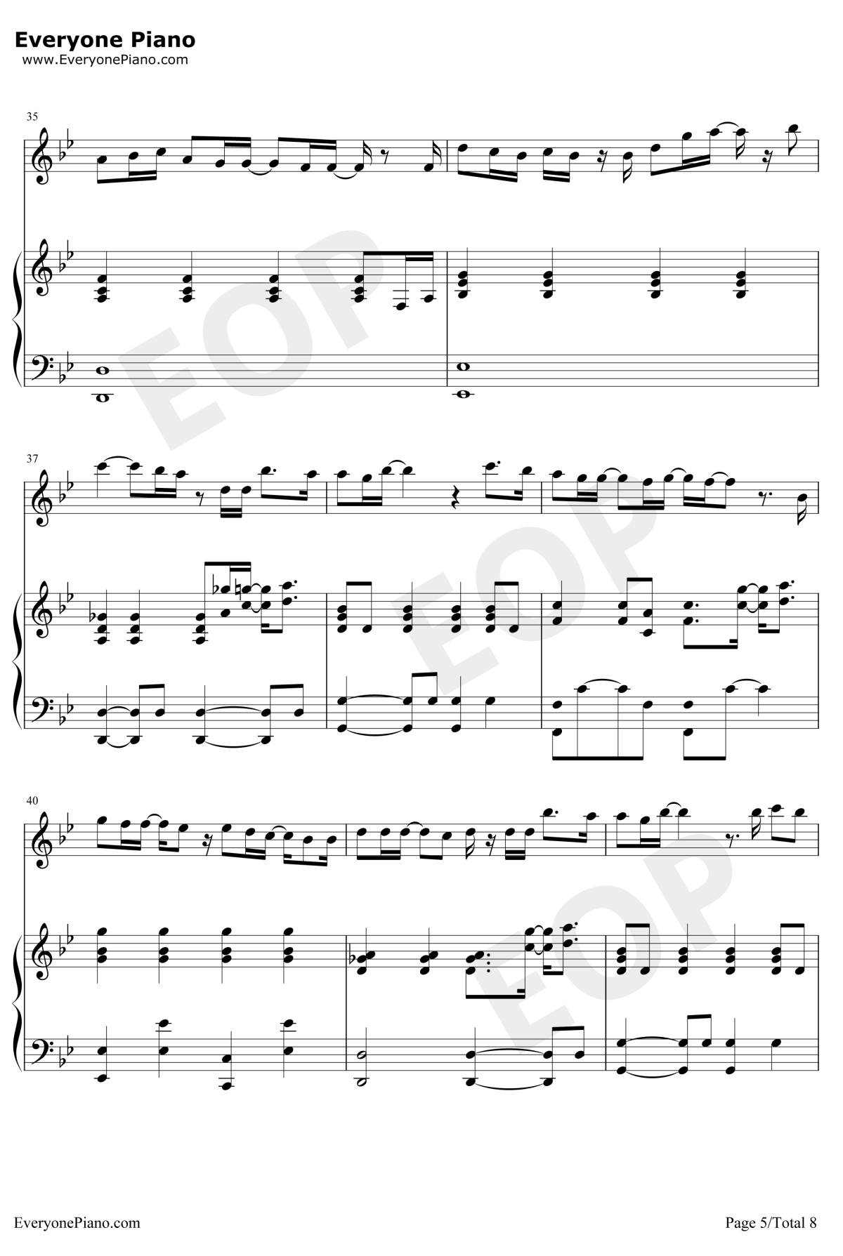 回忆的沙漏钢琴谱5