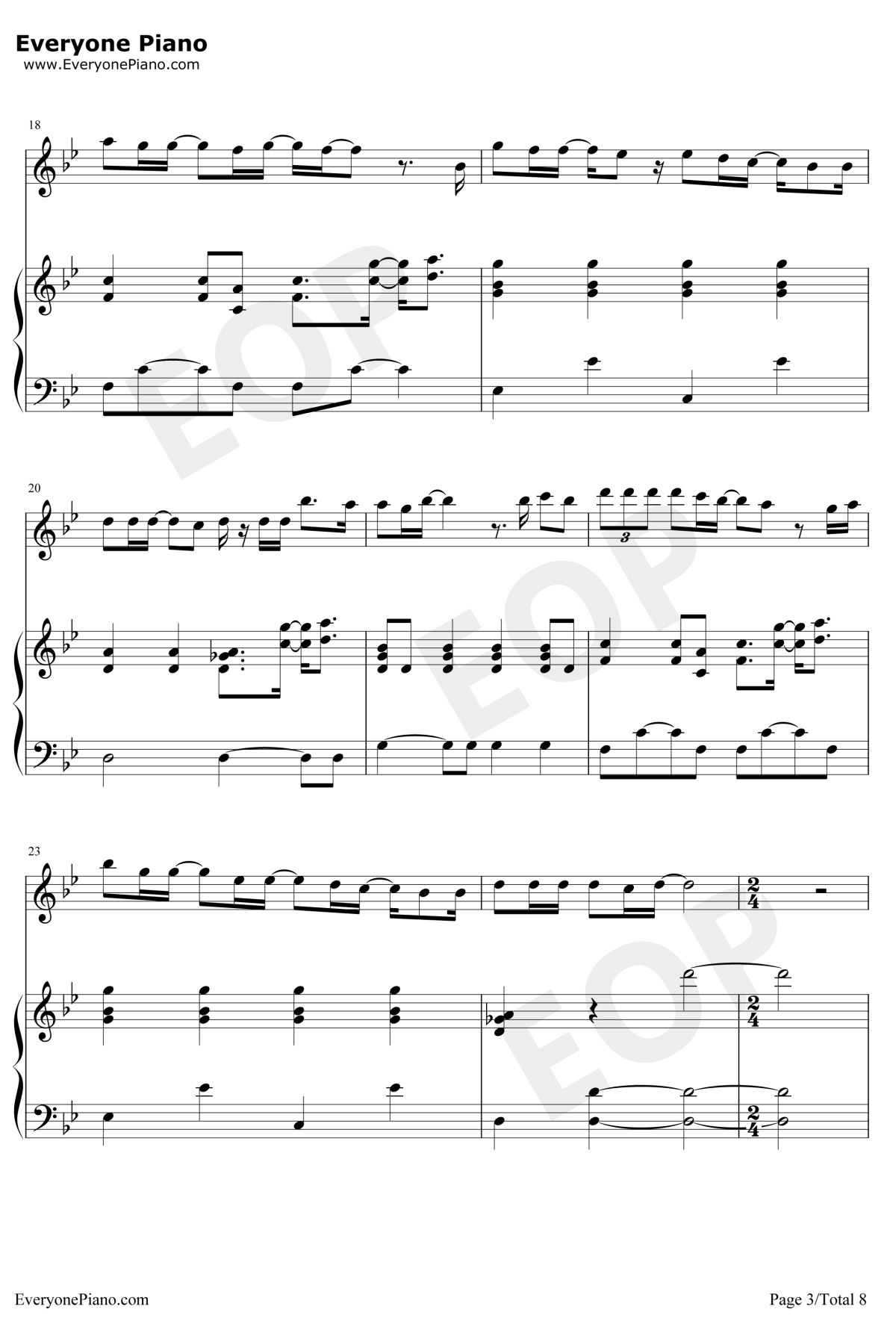 回忆的沙漏钢琴谱3