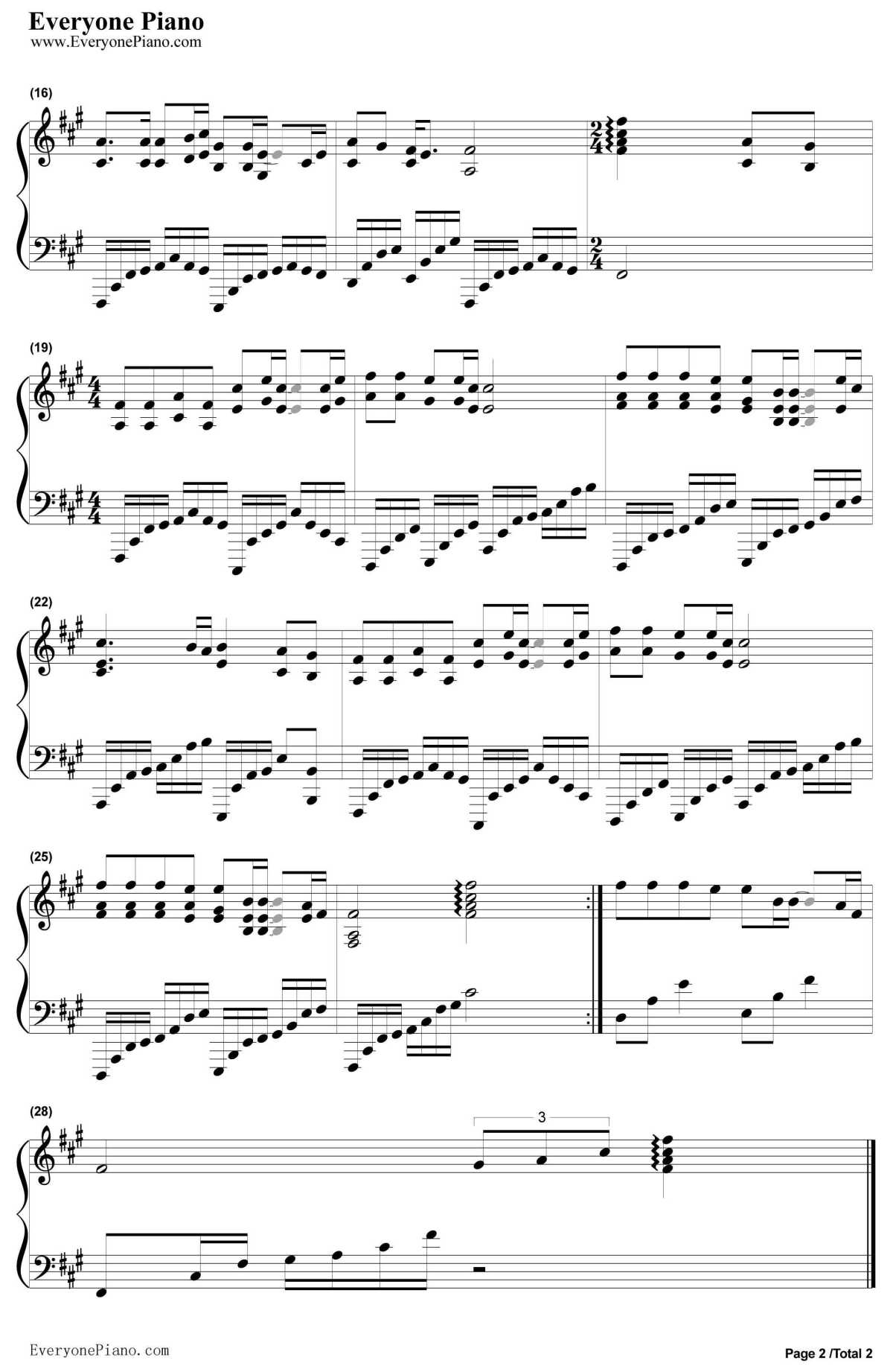 马航去的地方钢琴谱2