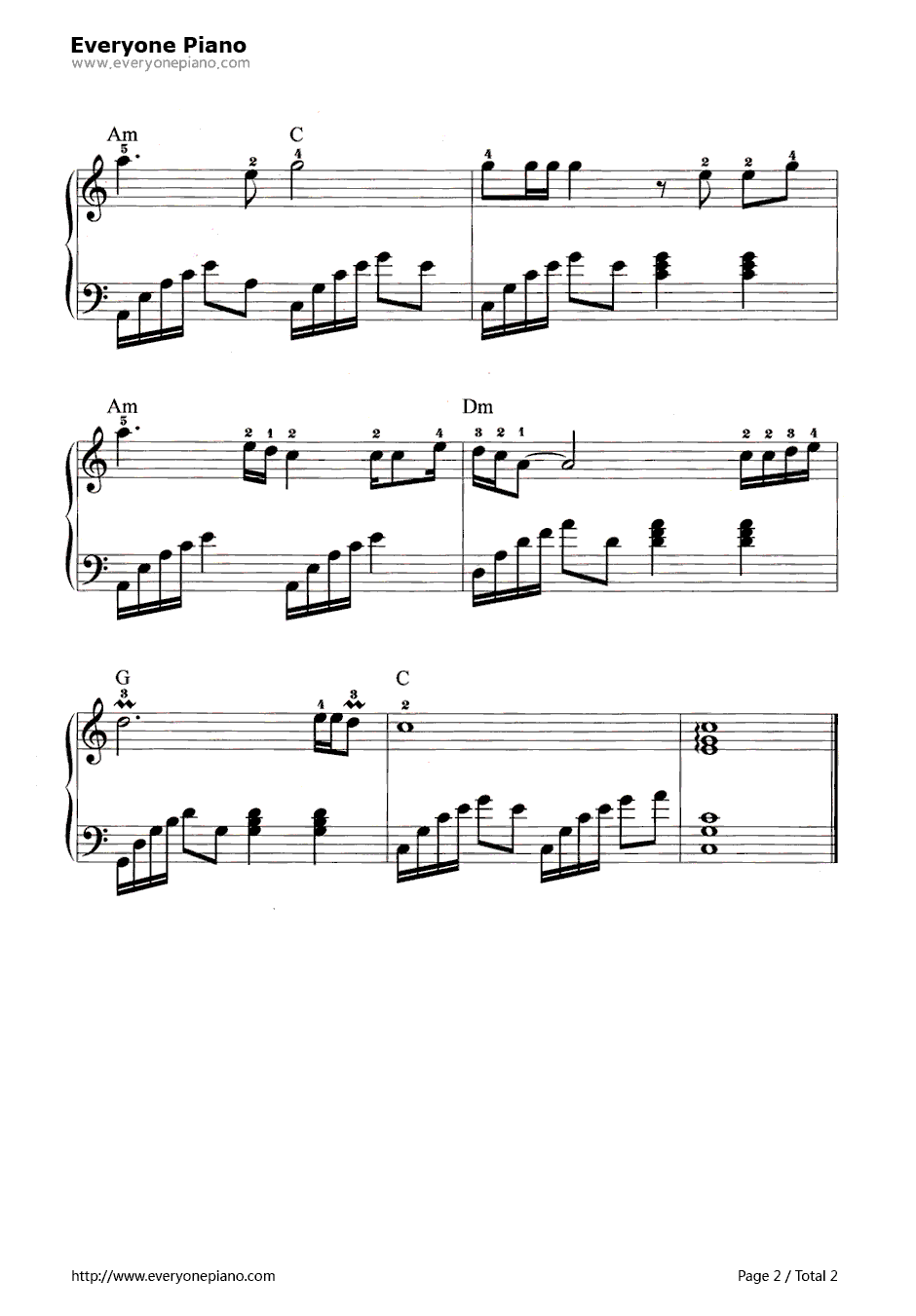 驿动的心钢琴谱2