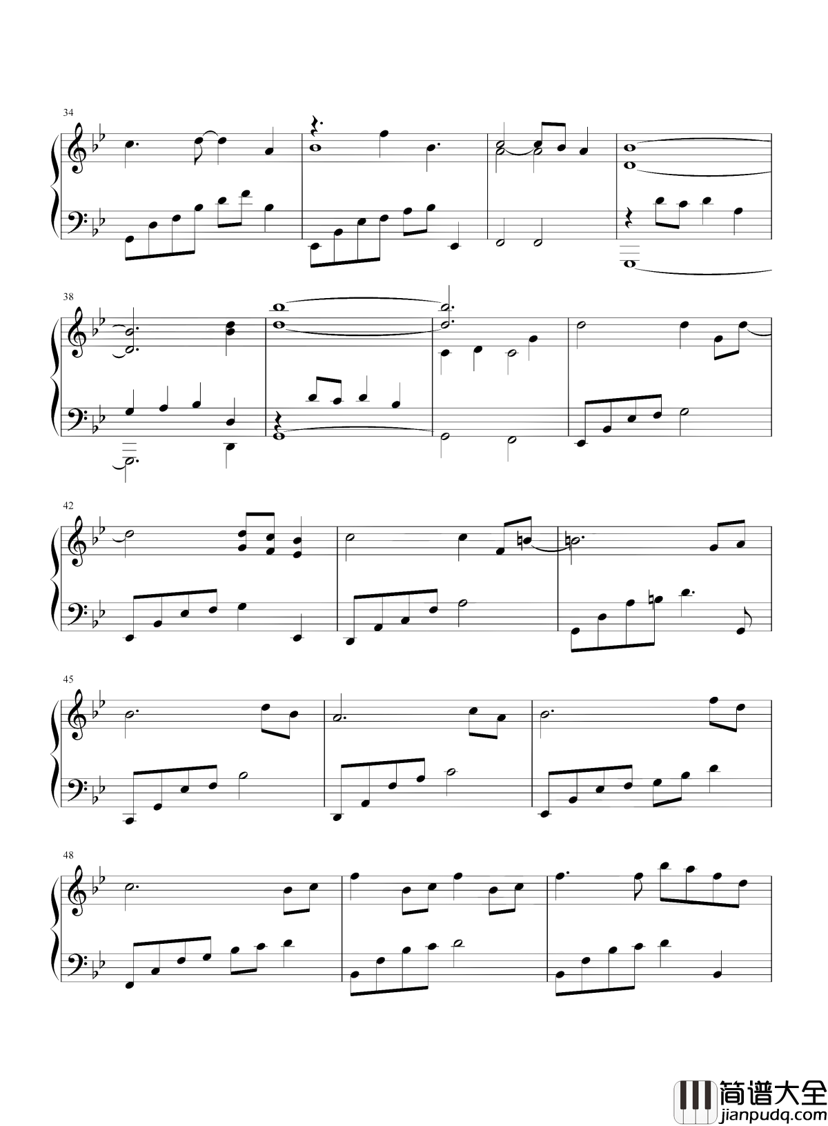 最好的朋友在身边钢琴谱_完美的人生就是_最好的朋友在身边，最爱的人就在对面