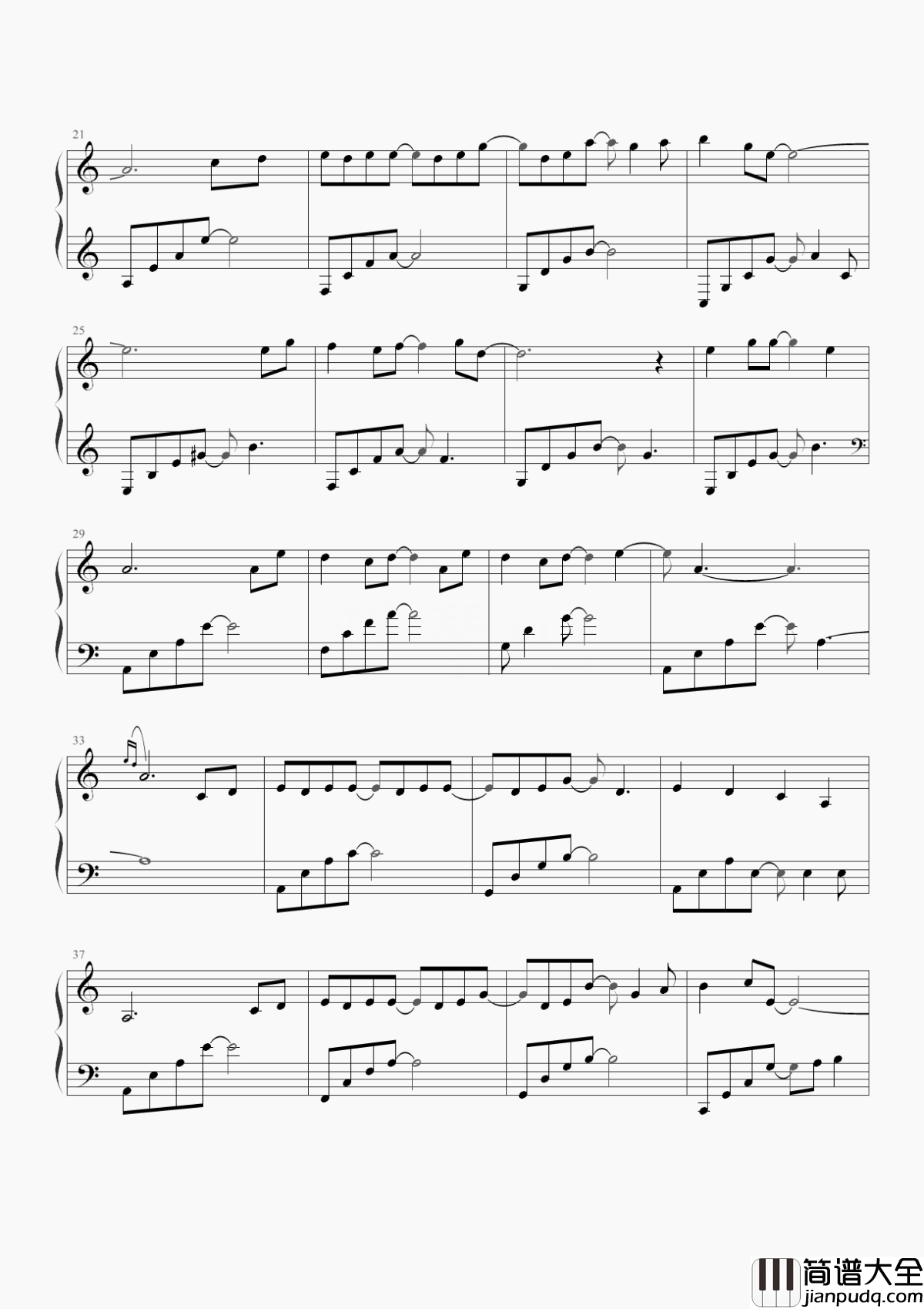 遇萤钢琴谱_橙光音乐_/_CRITTY_倒转流年只为那一眼红颜