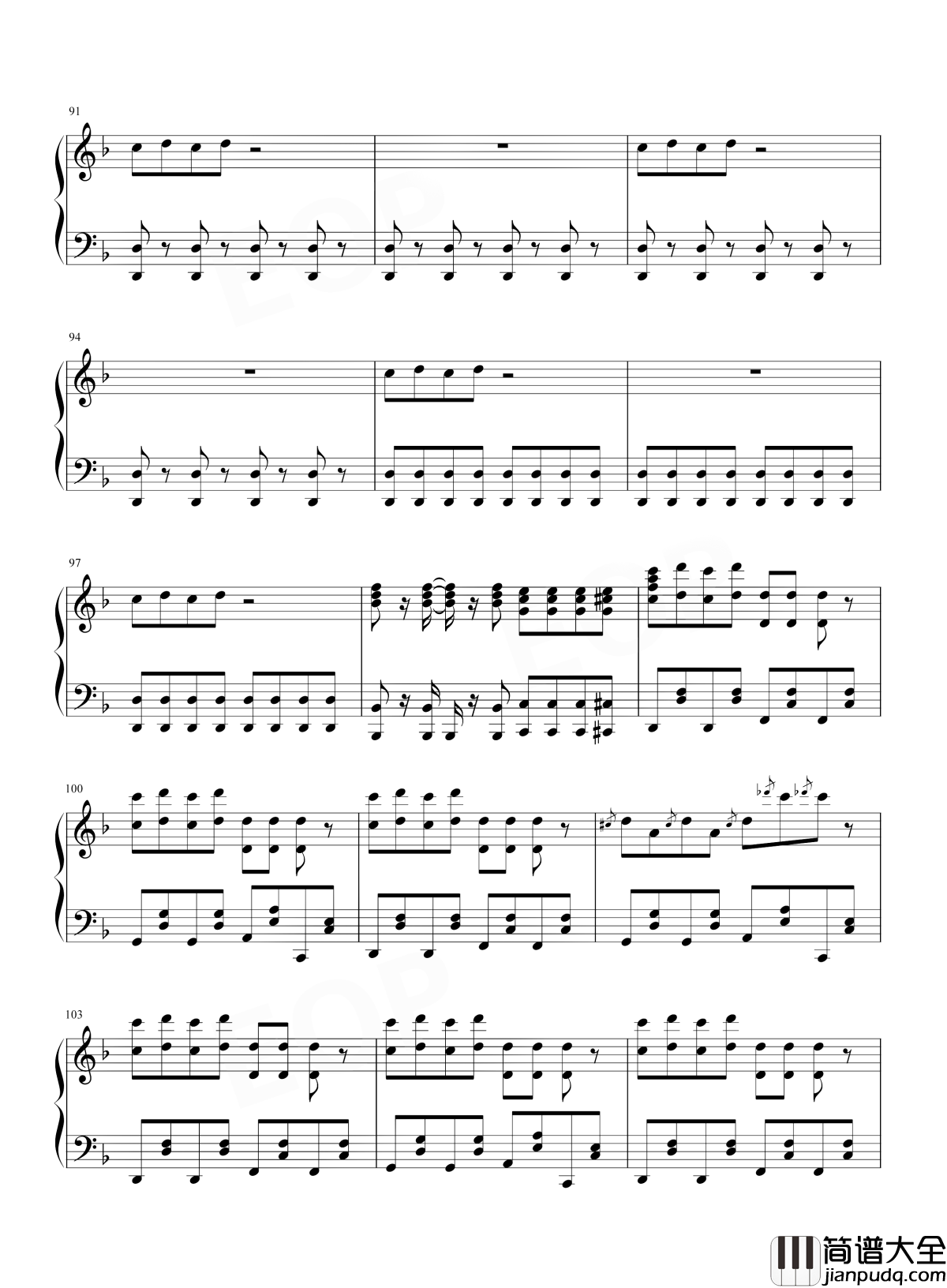 卡路里钢琴谱_火箭少女101_自己的美丽要靠自己守护