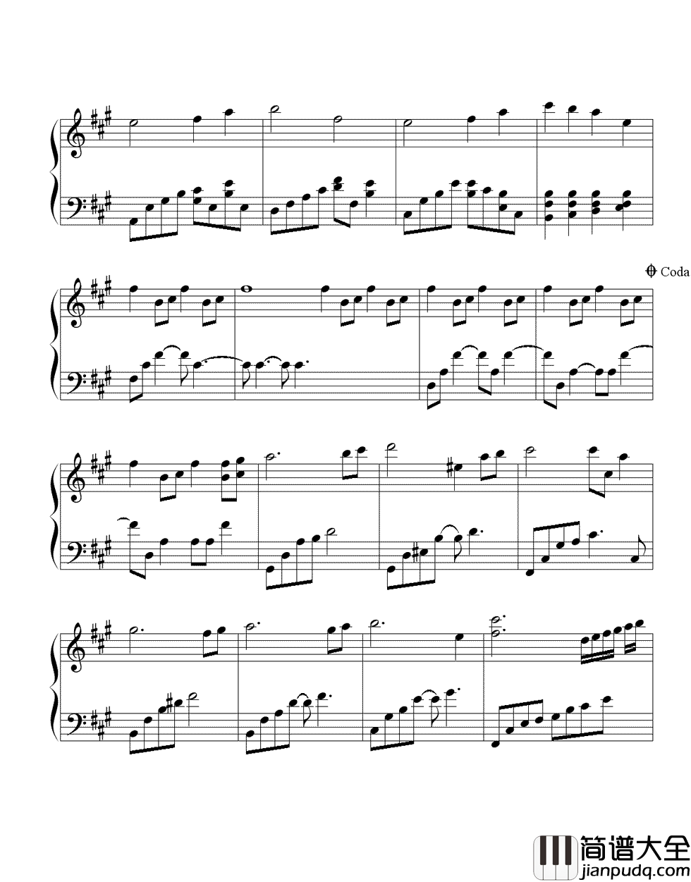 仙剑问情钢琴谱_萧人凤_今生缘来世再续，情何物生死相许