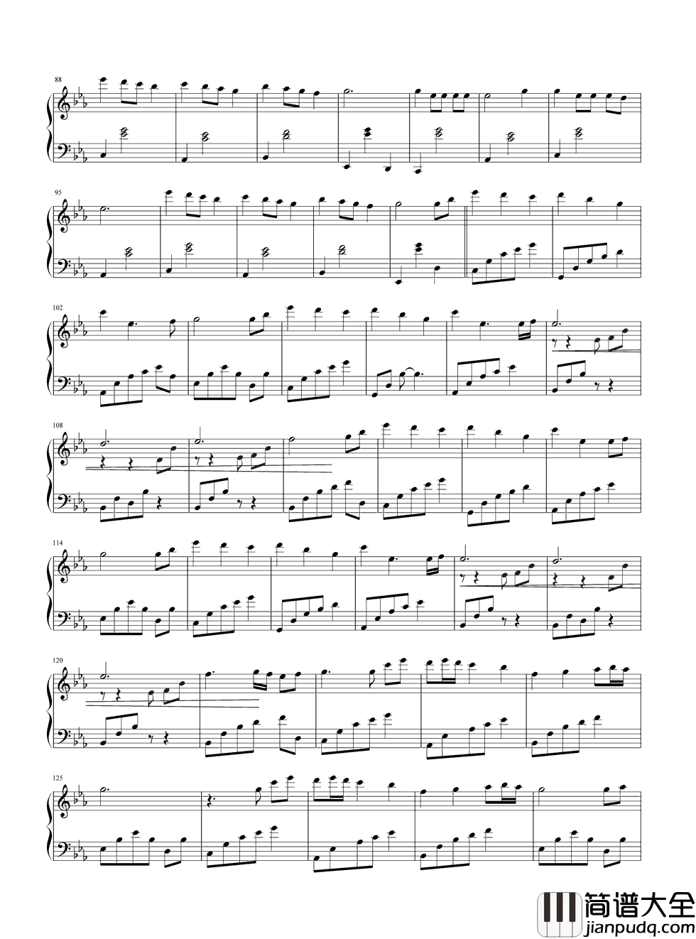 微笑的弧度钢琴谱_何真真_悠远绵长，在时光中挥之不去