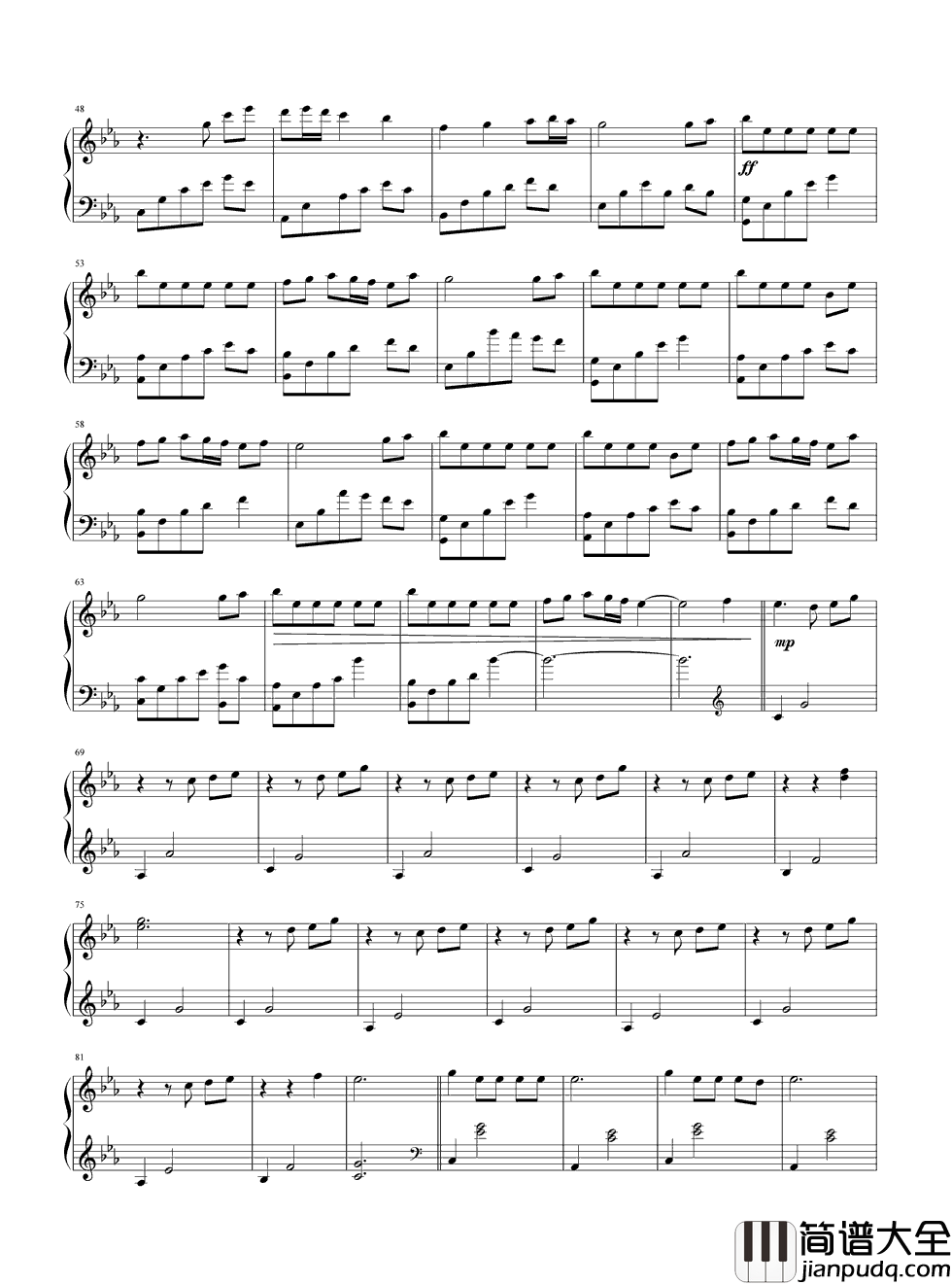 微笑的弧度钢琴谱_何真真_悠远绵长，在时光中挥之不去