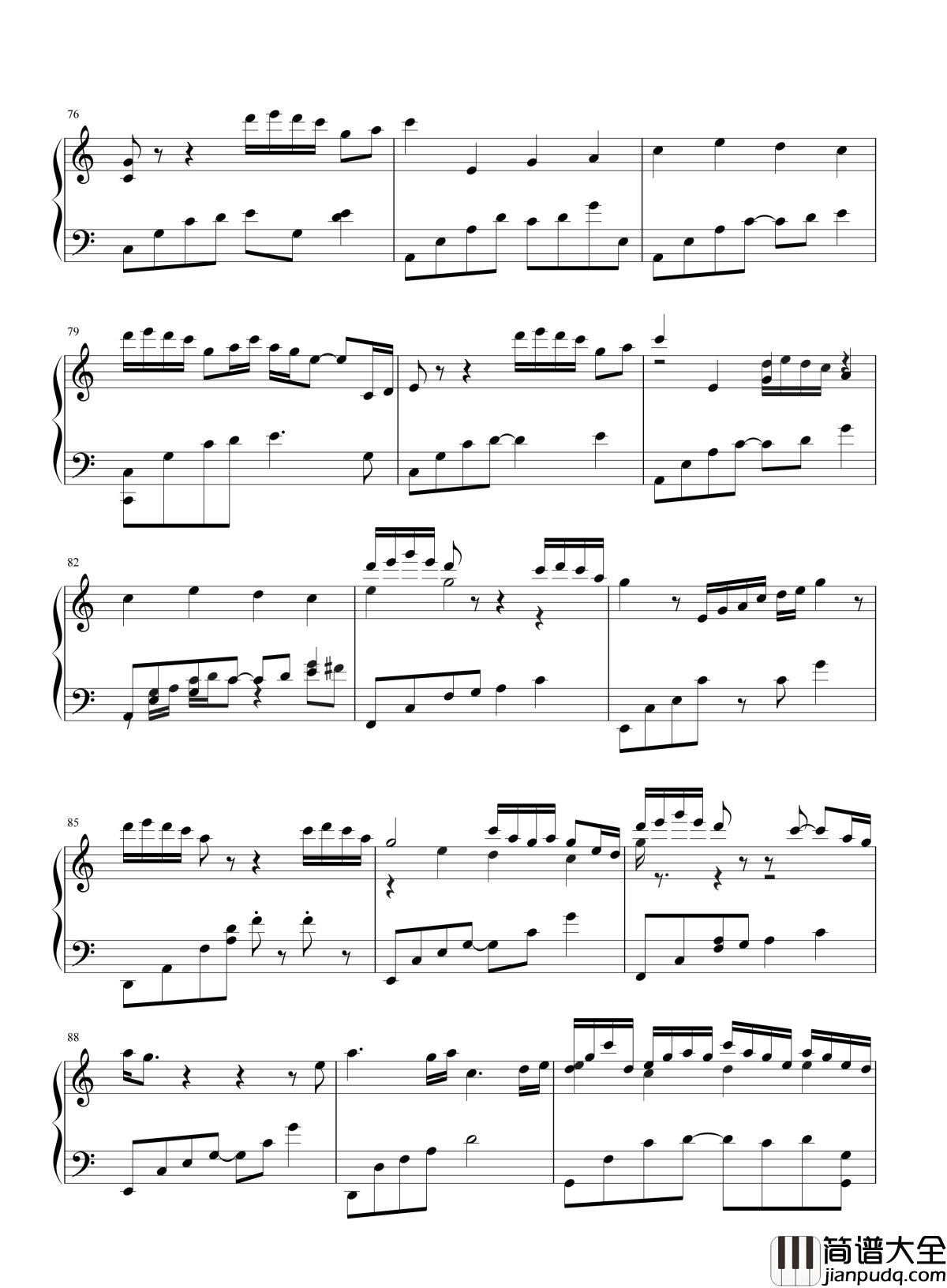 彩蝶舞夏钢琴谱_何真真_漫步江南水乡，甚是惬意