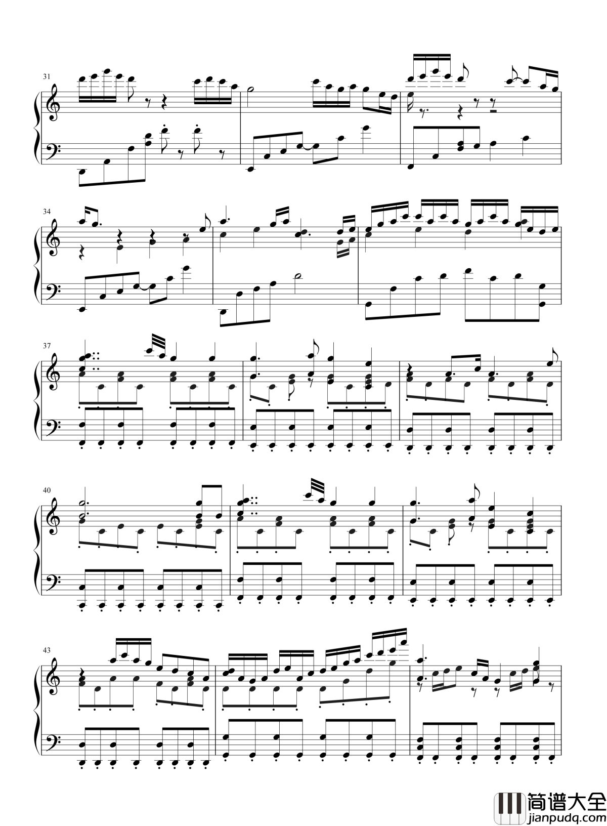 彩蝶舞夏钢琴谱_何真真_漫步江南水乡，甚是惬意