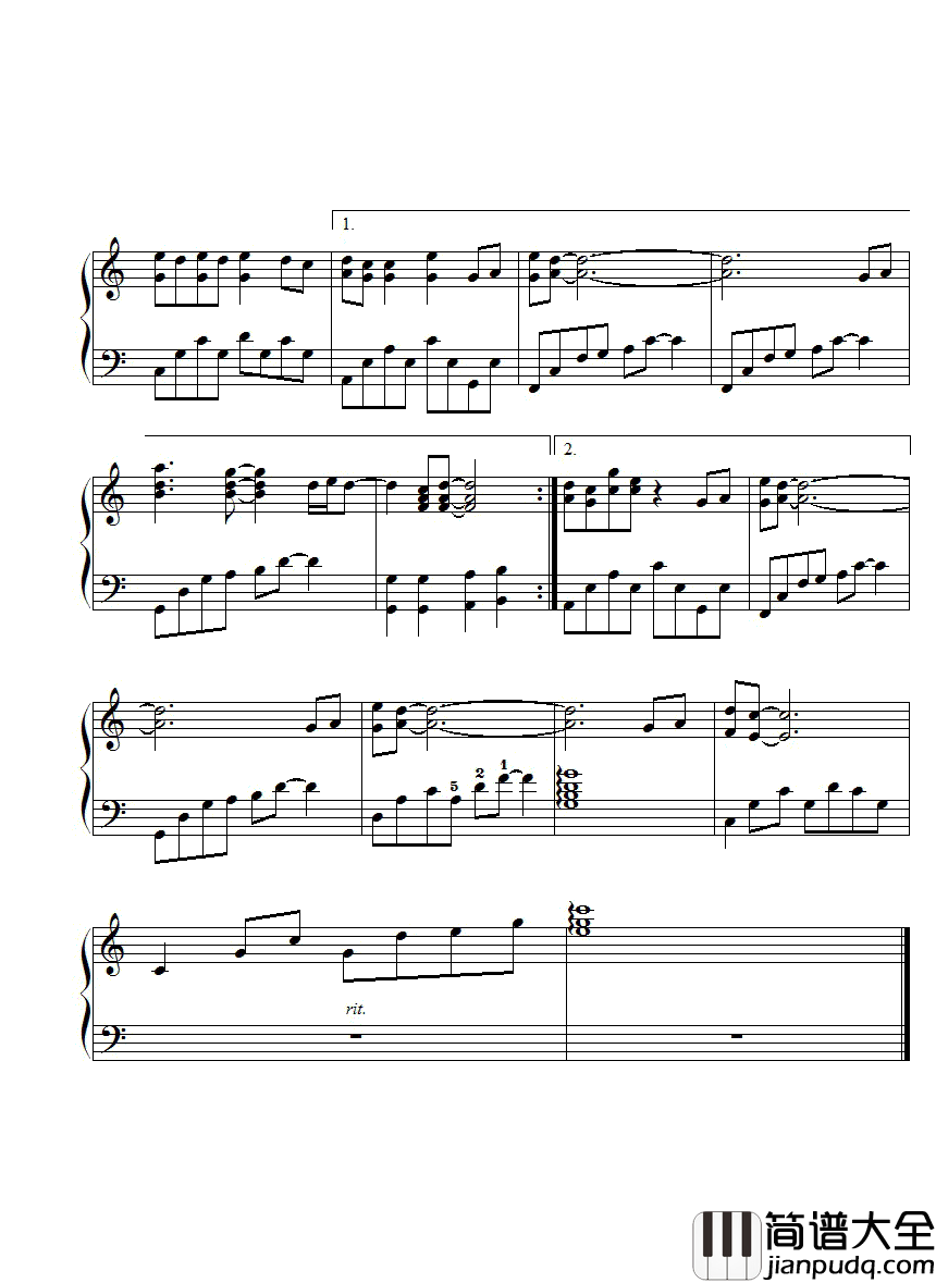 猪之歌钢琴谱_香香_猪你的鼻子有两个孔