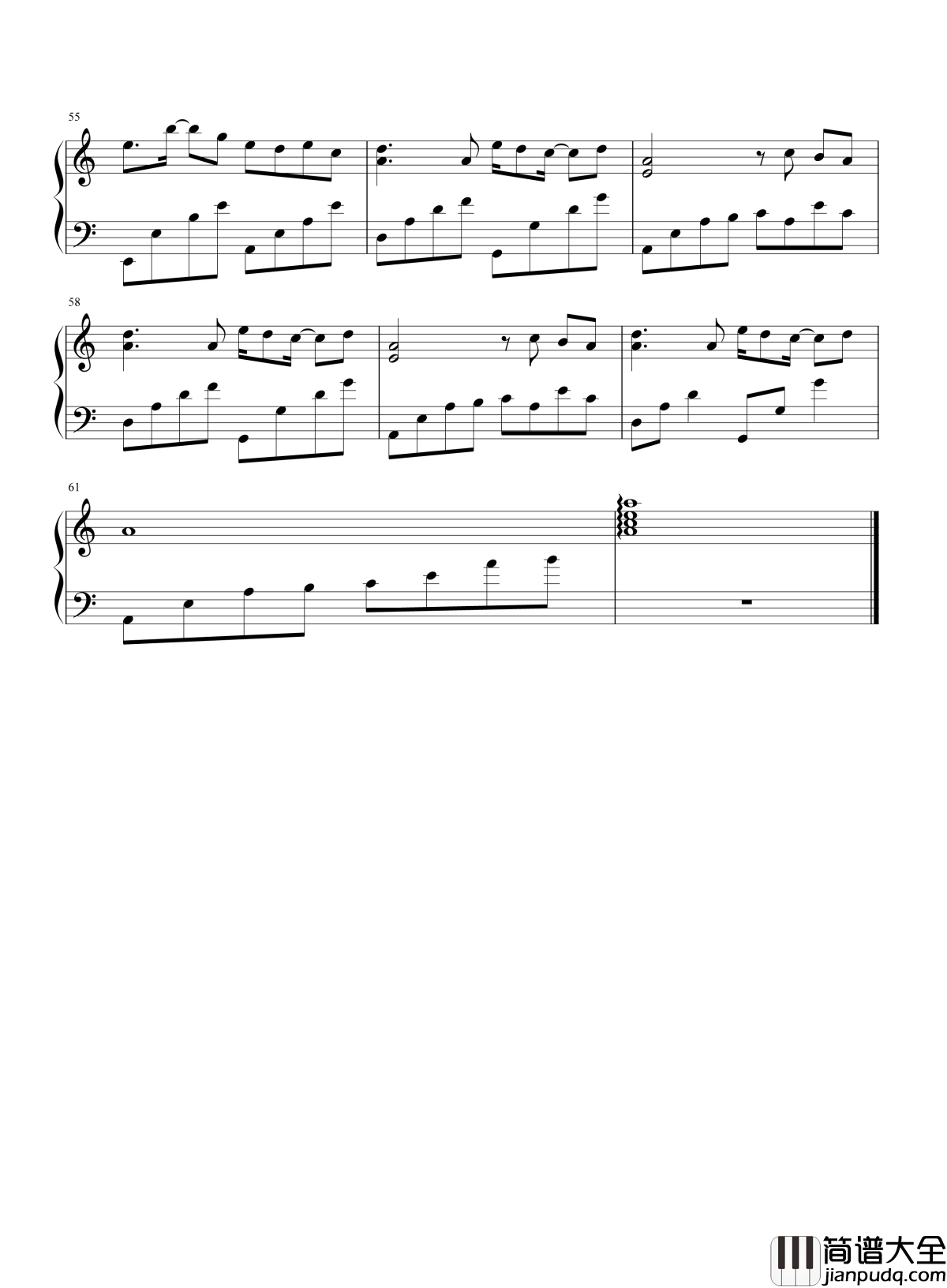 美人鱼钢琴谱_林俊杰_爱情能超越一切只要你在我身边