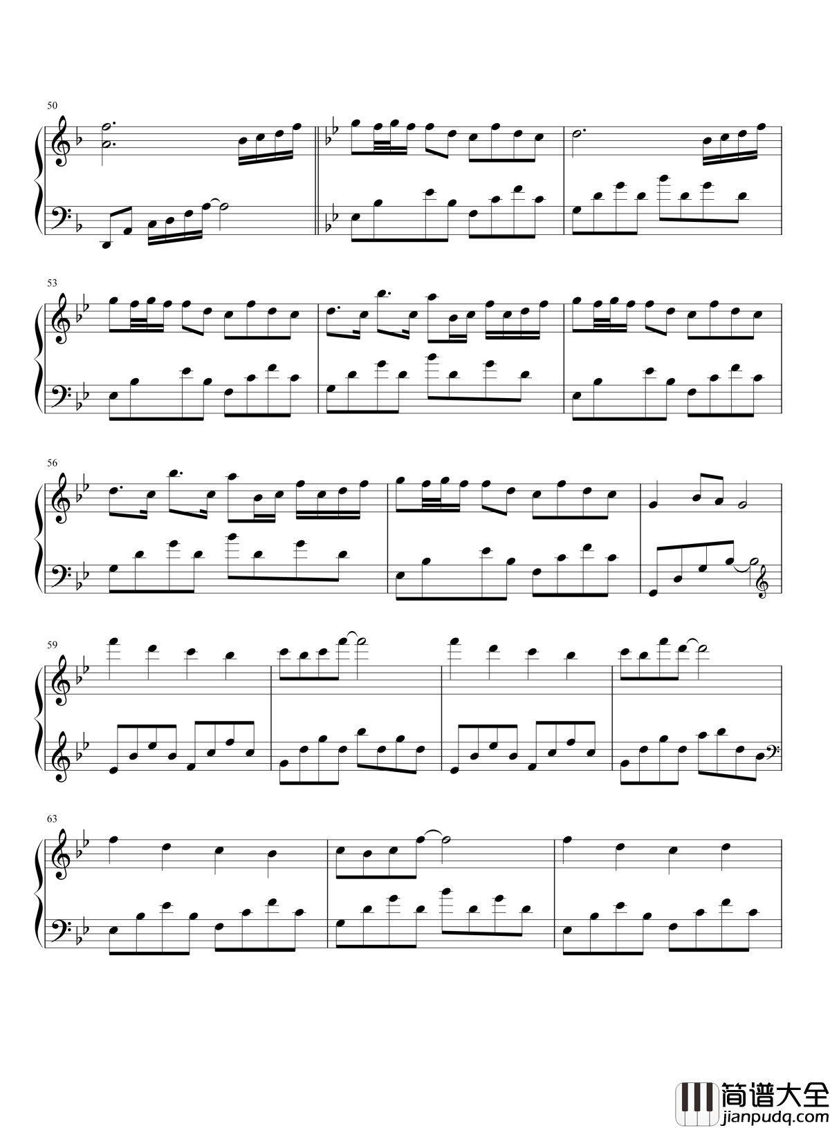 白石溪钢琴谱__乐正绫_洛天依_白石溪畔斜阳逐流