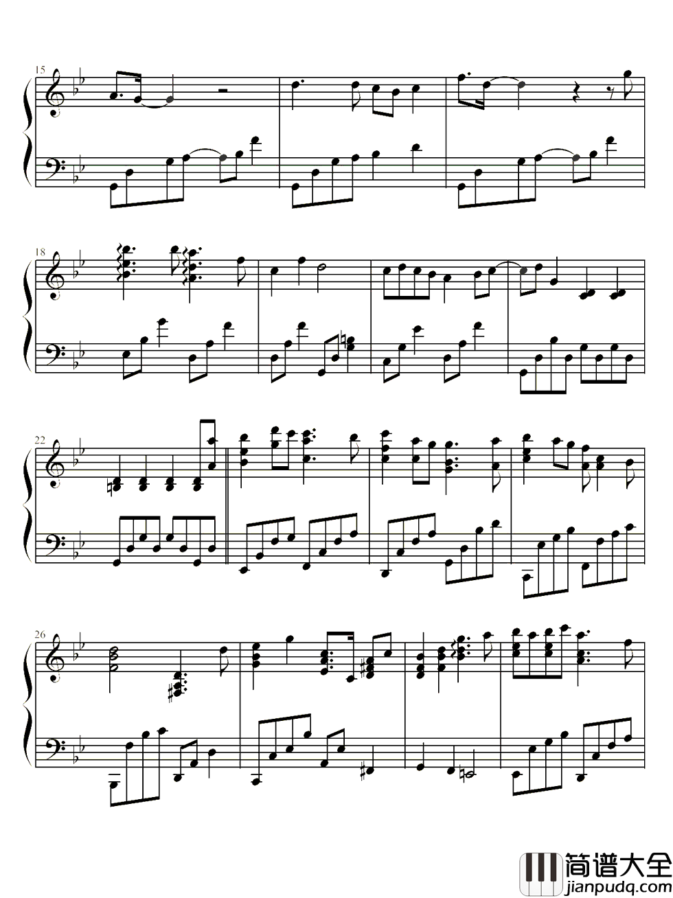 待我长发及腰钢琴谱_尚雯婕_待我长发及腰，携手今生到老