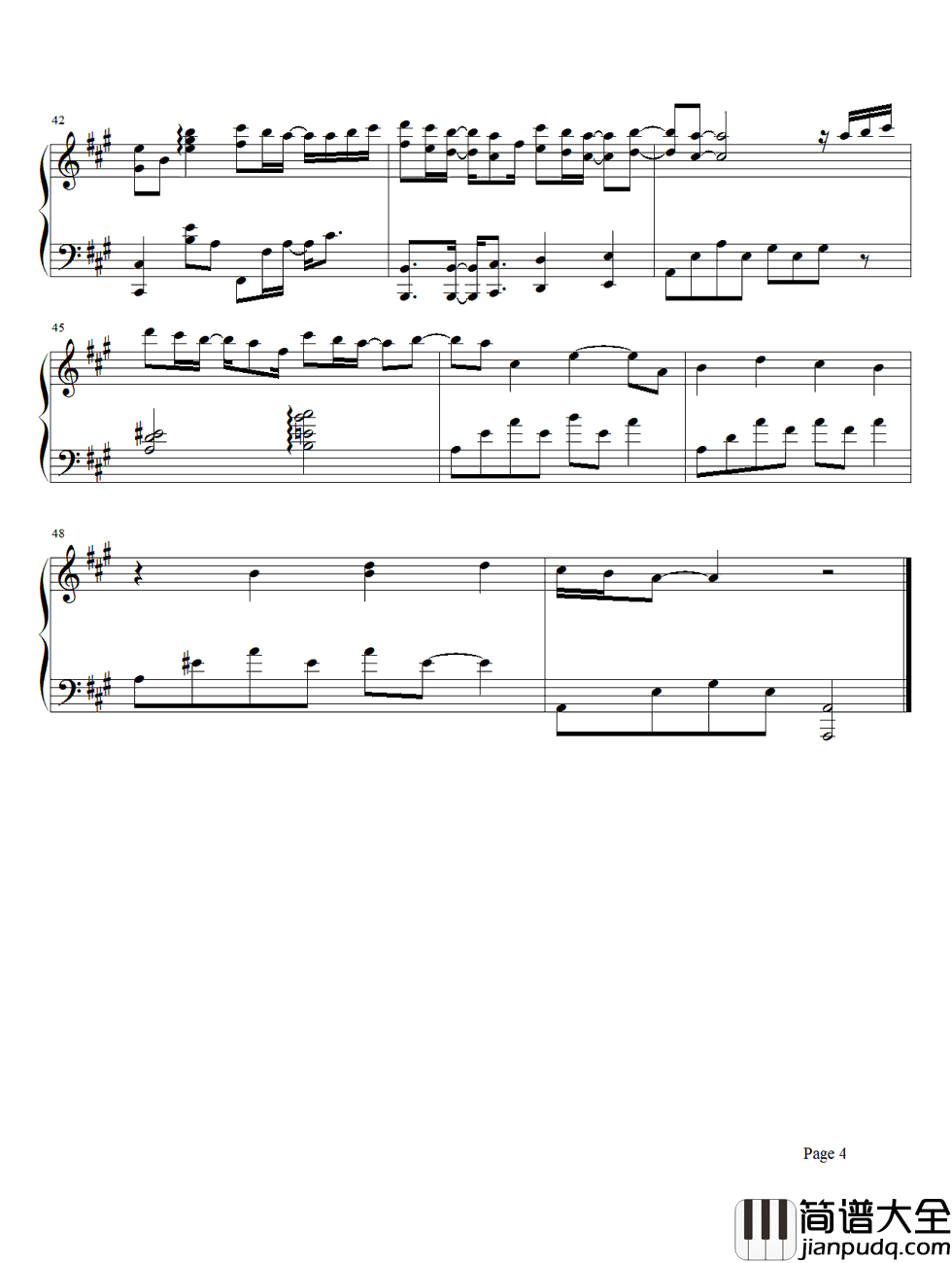 有一种勇气叫放弃钢琴谱_丁当_如果错过一时就会错过了一生