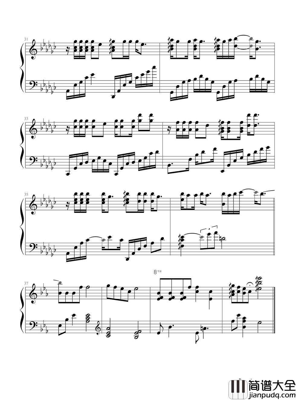 白头吟钢琴谱_丁当_凄凄復凄凄，嫁娶不须啼