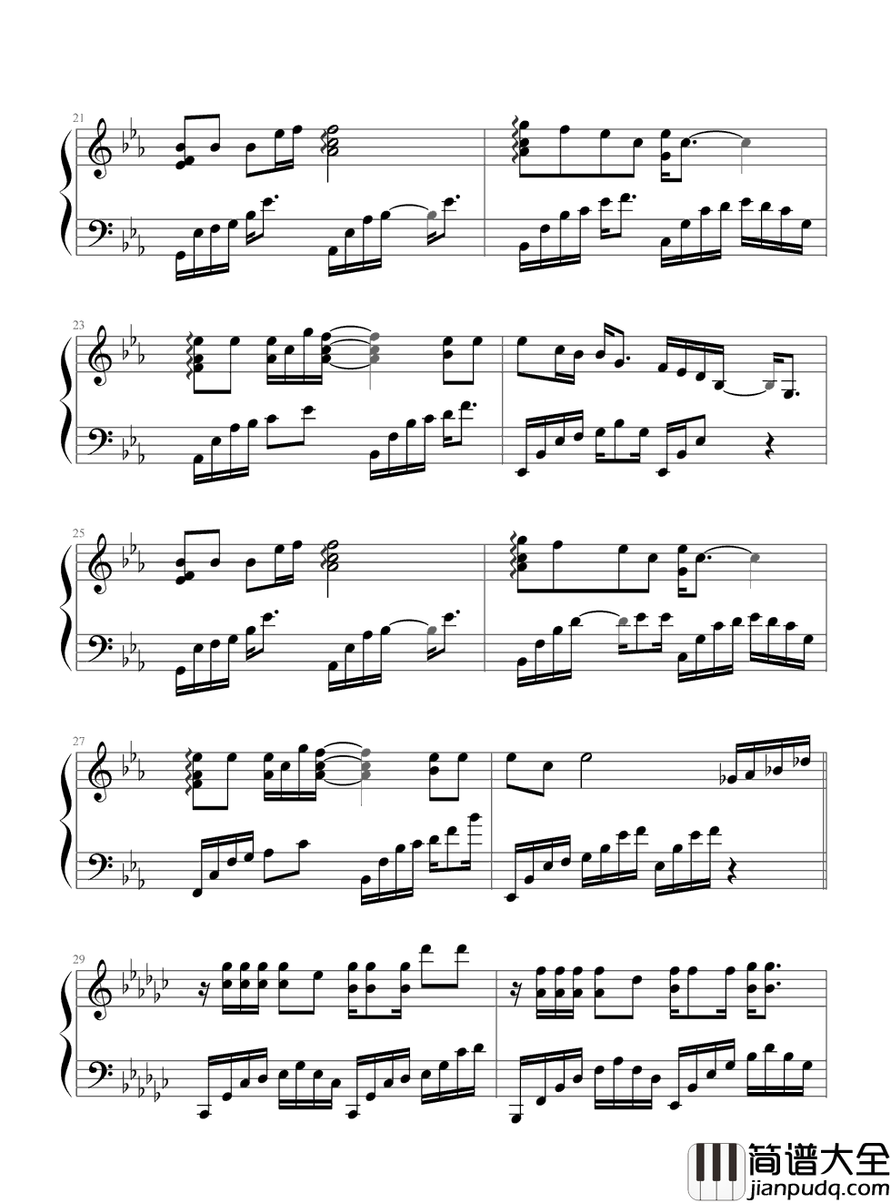 白头吟钢琴谱_丁当_凄凄復凄凄，嫁娶不须啼