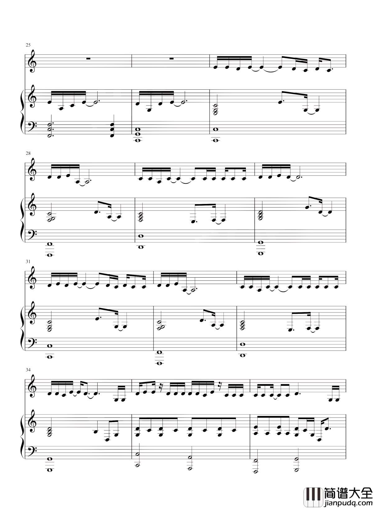 可能否钢琴谱_木小雅_遇见过的绝望，都能成为最美的盛放