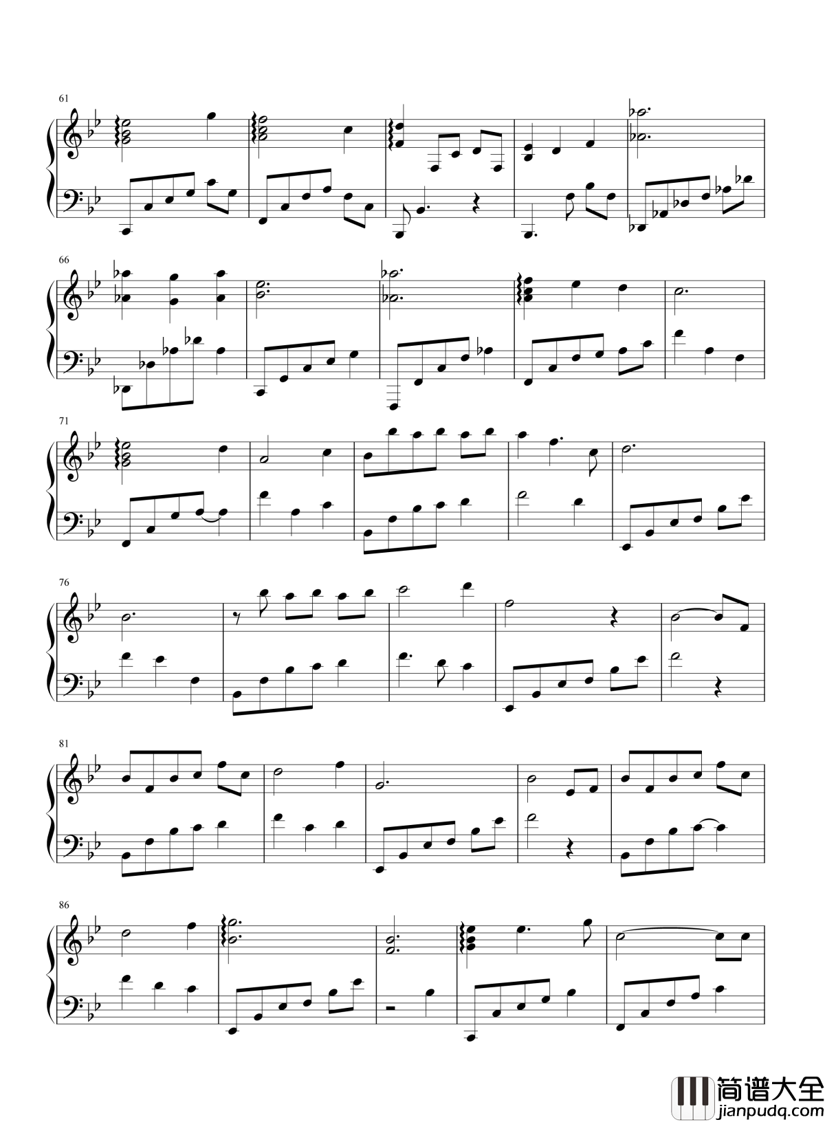 左耳钢琴谱_赵薇_很错等一等，前任也曾是对的人