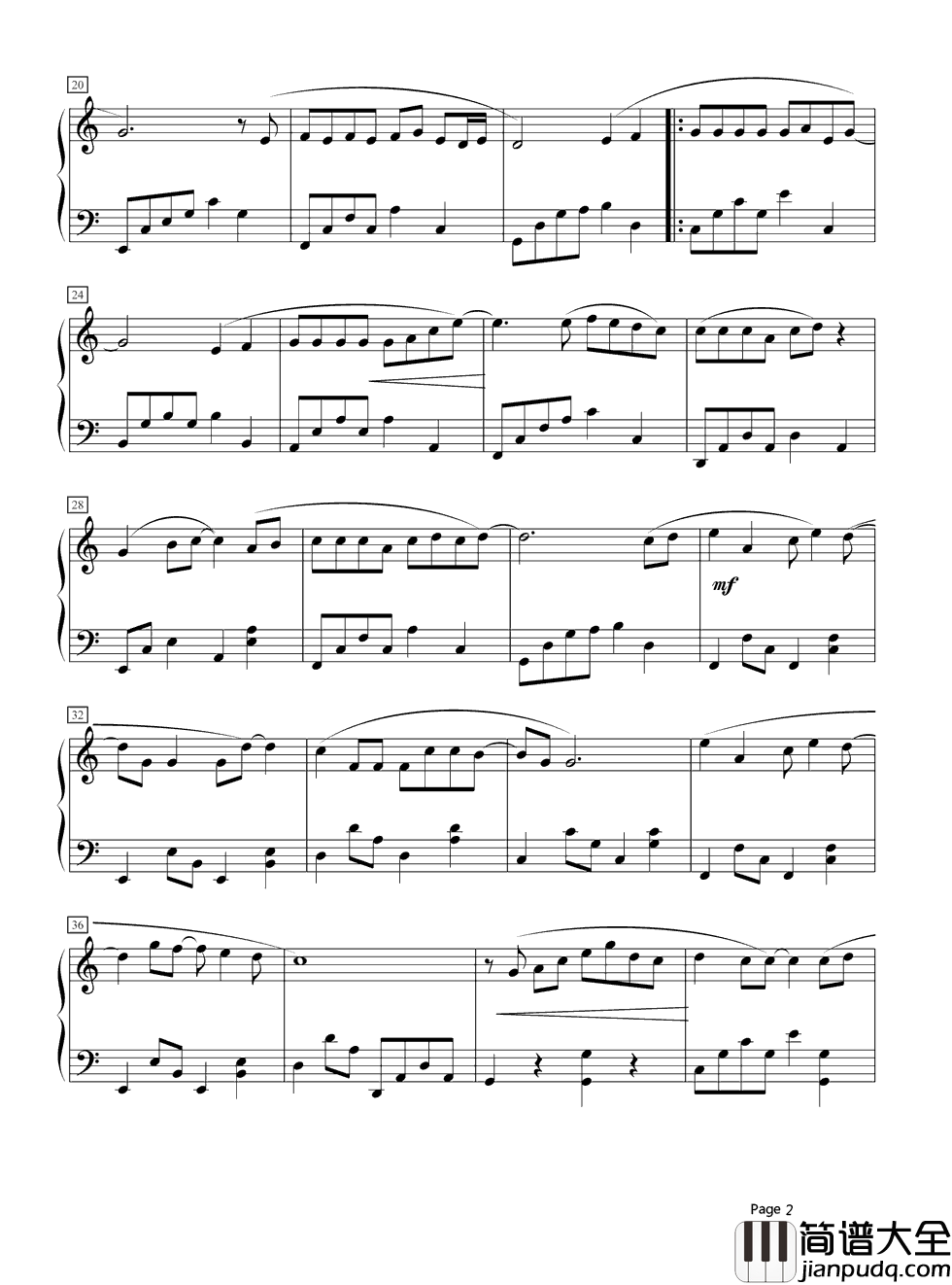 拥抱你的微笑钢琴谱_郭静_我尝试过最好的药，是你的微笑