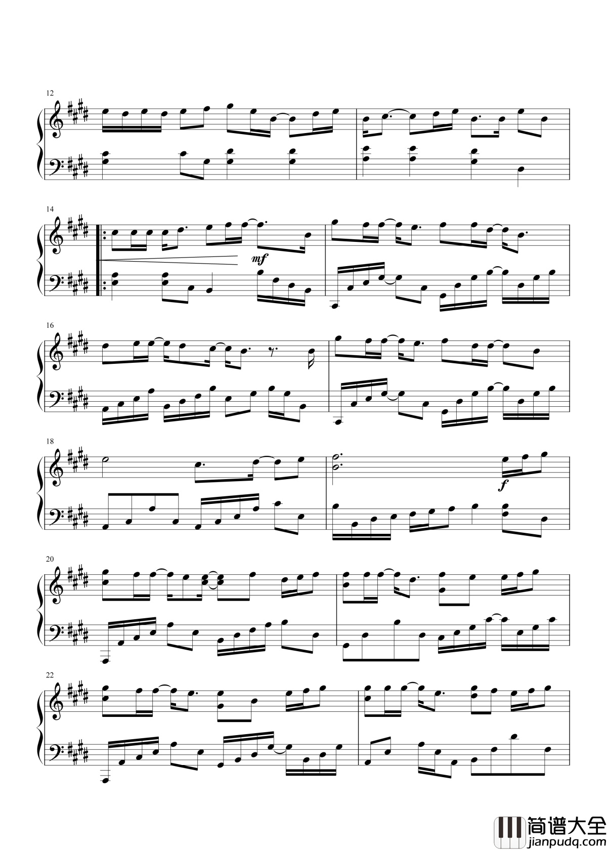 同手同脚钢琴谱_温岚_在我未来生命之旅，要和你同手同脚地走下去