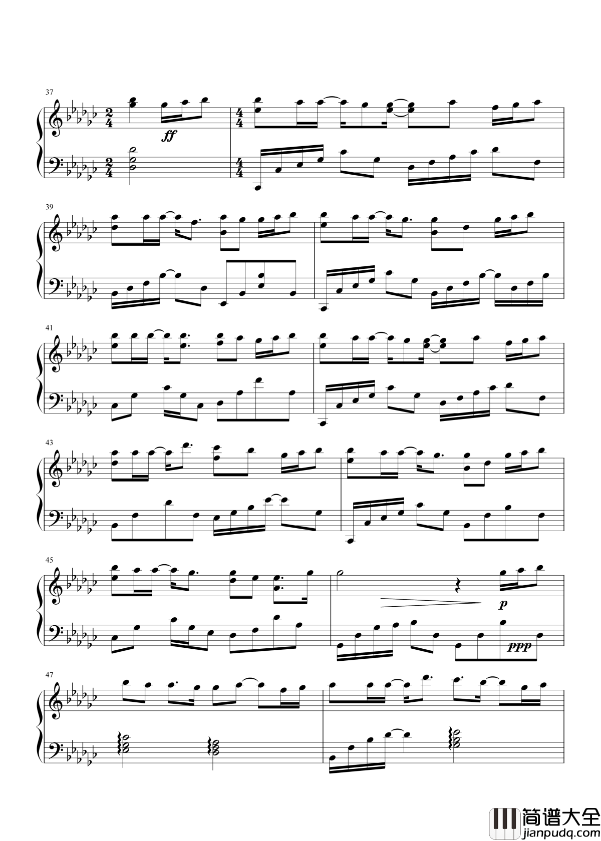 同手同脚钢琴谱_温岚_在我未来生命之旅，要和你同手同脚地走下去