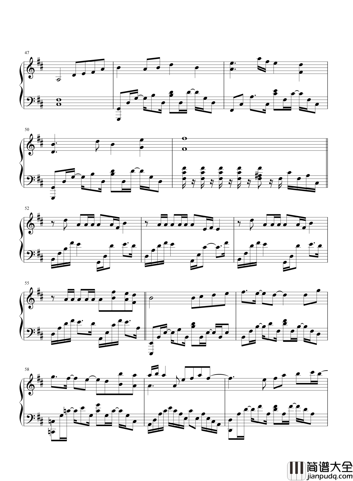 月牙湾钢琴谱_飞儿乐团_每一段时光只要放在心上就是地久天长