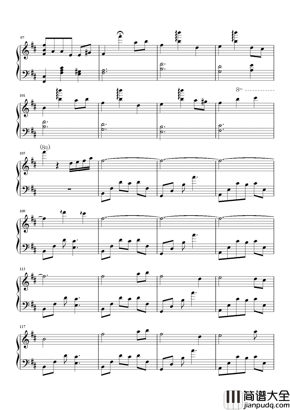 杨柳钢琴谱_林海_拂堤杨柳，醉春烟