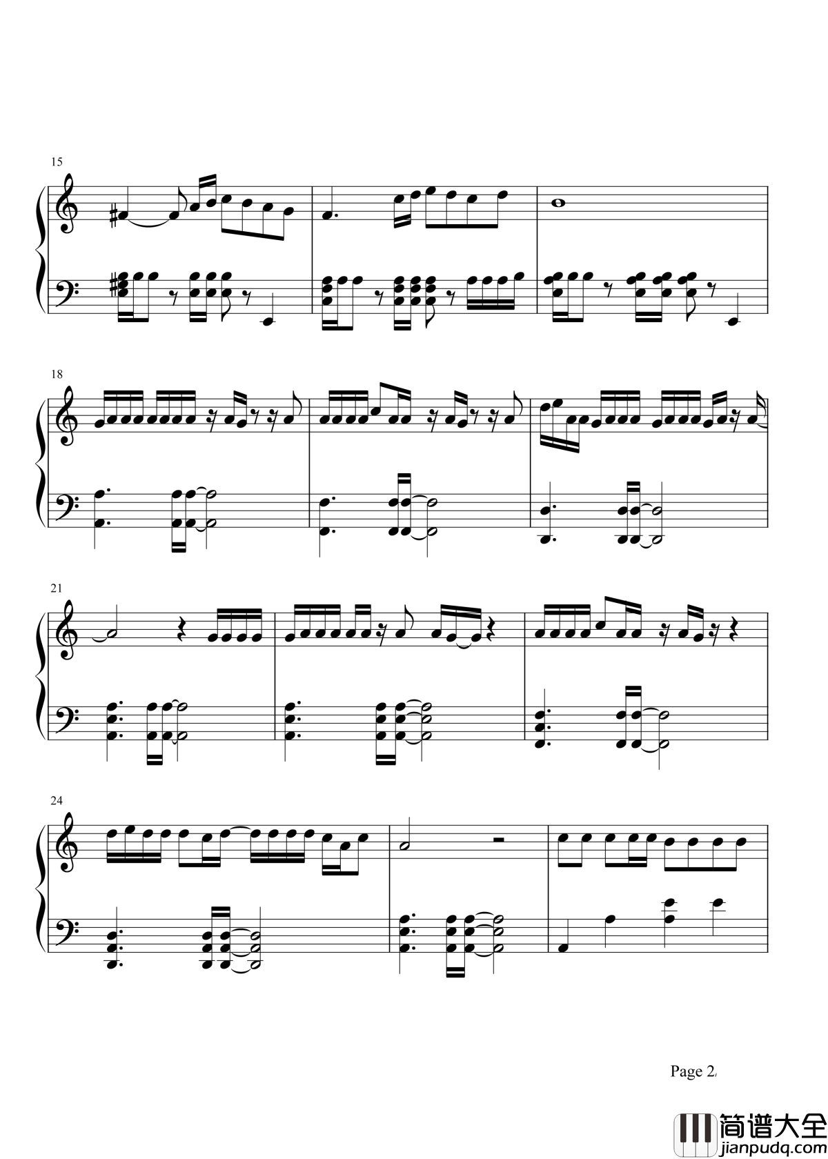 MAMA钢琴谱_EXO_想要每天认识更多的人把碎了的心重温