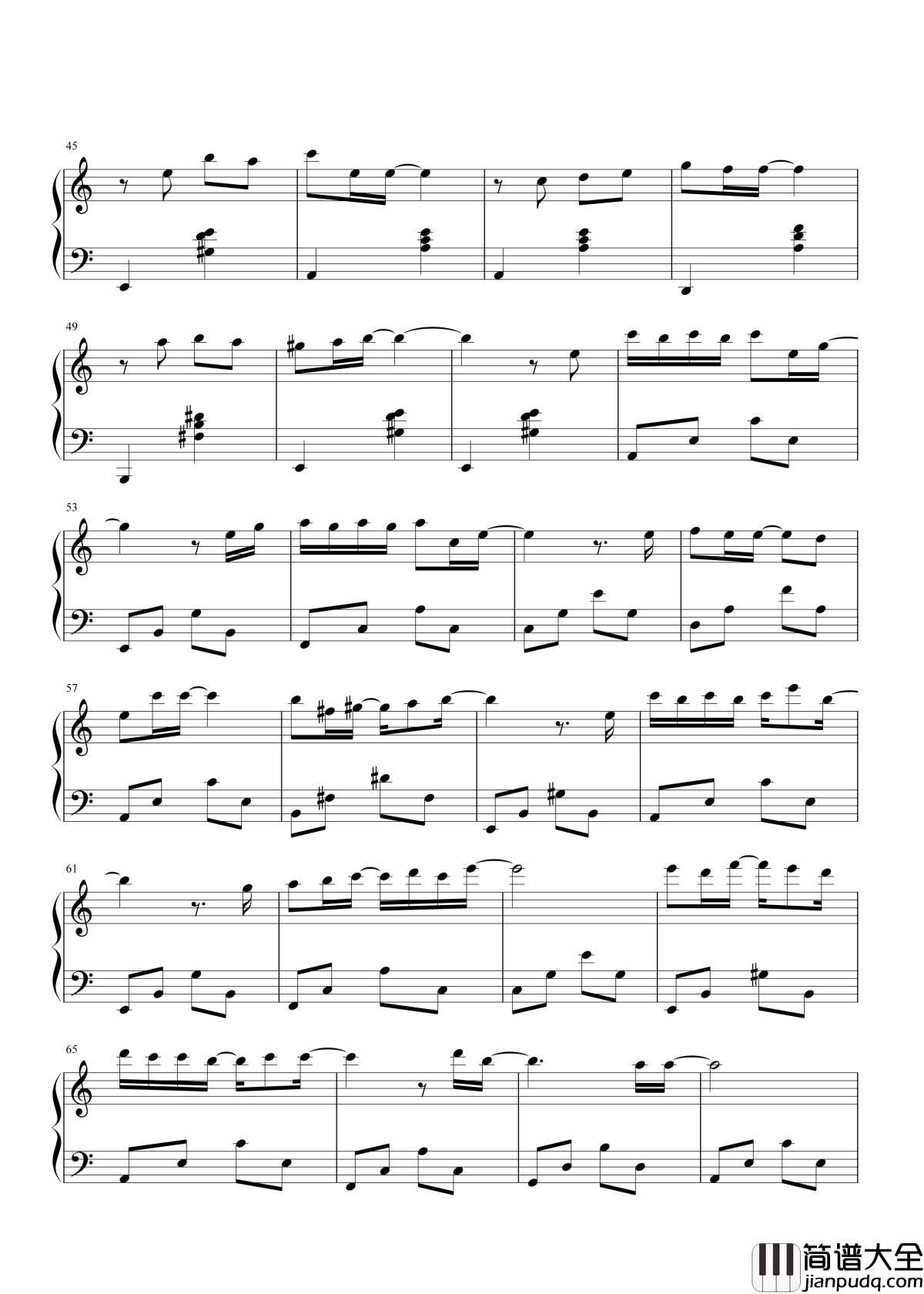 无法原谅钢琴谱_李佳璐_错爱一个人_注定是遗憾