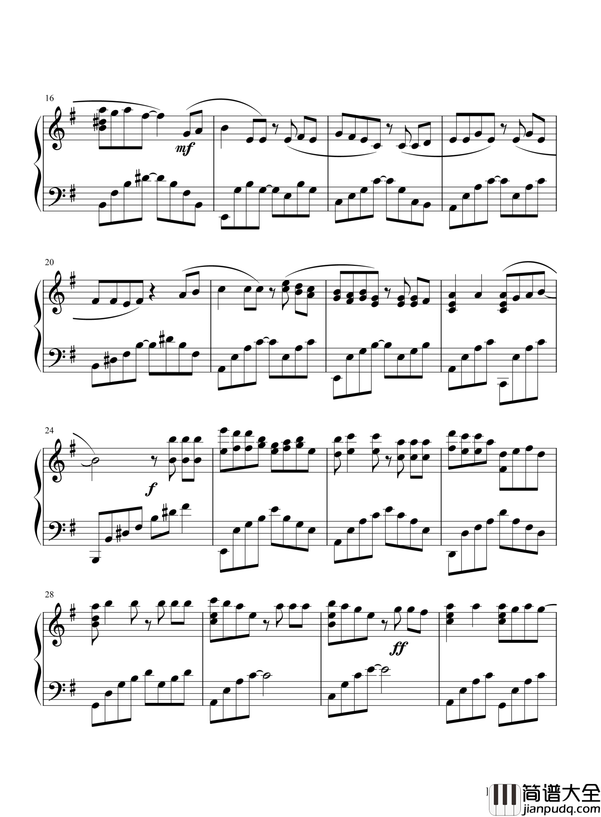 只要有你钢琴谱__孙楠｜我的未来，只要有你，一切都不是问题