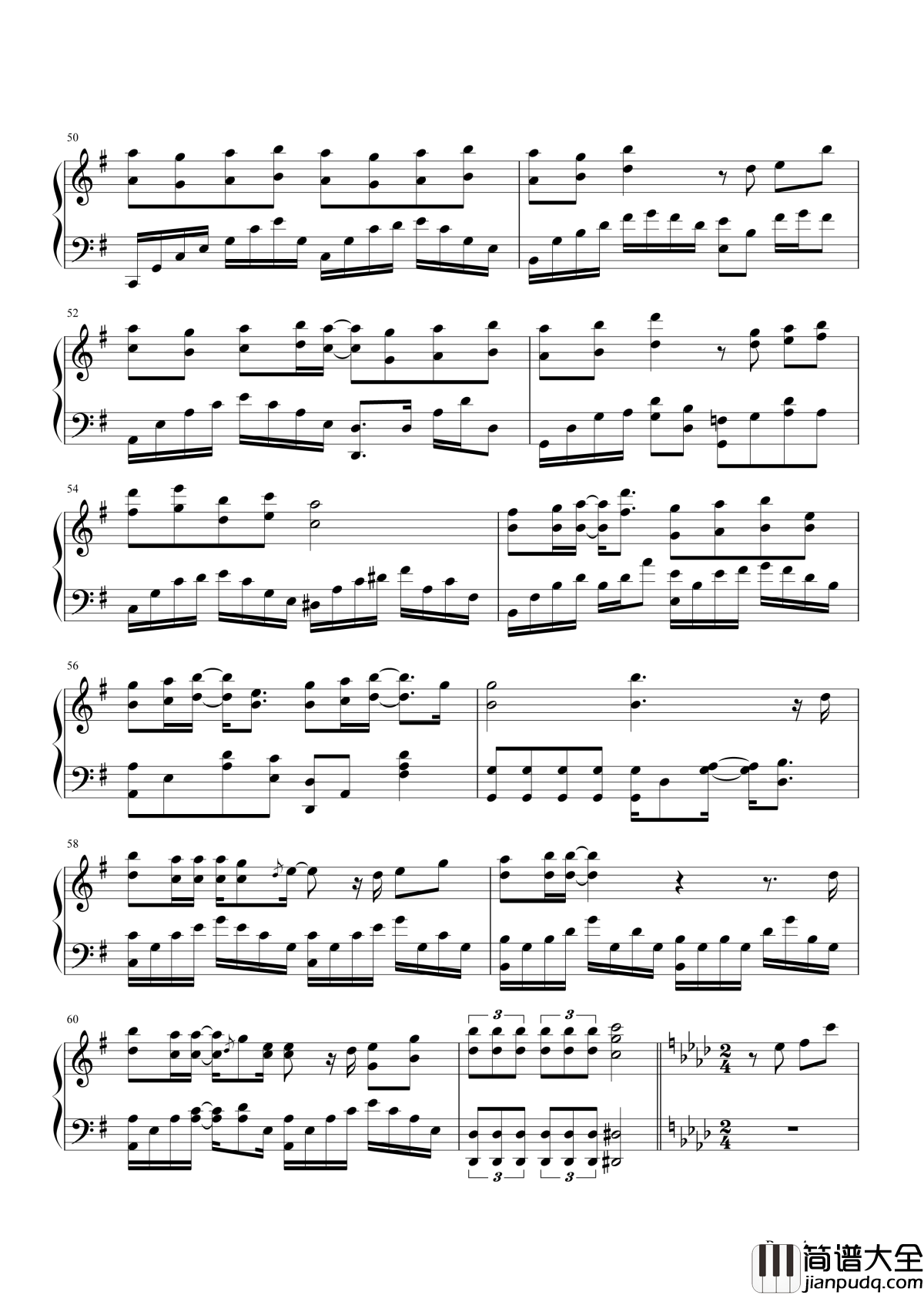 别来无恙钢琴谱_李佳薇_你别用铭心刻骨来问我别来无恙