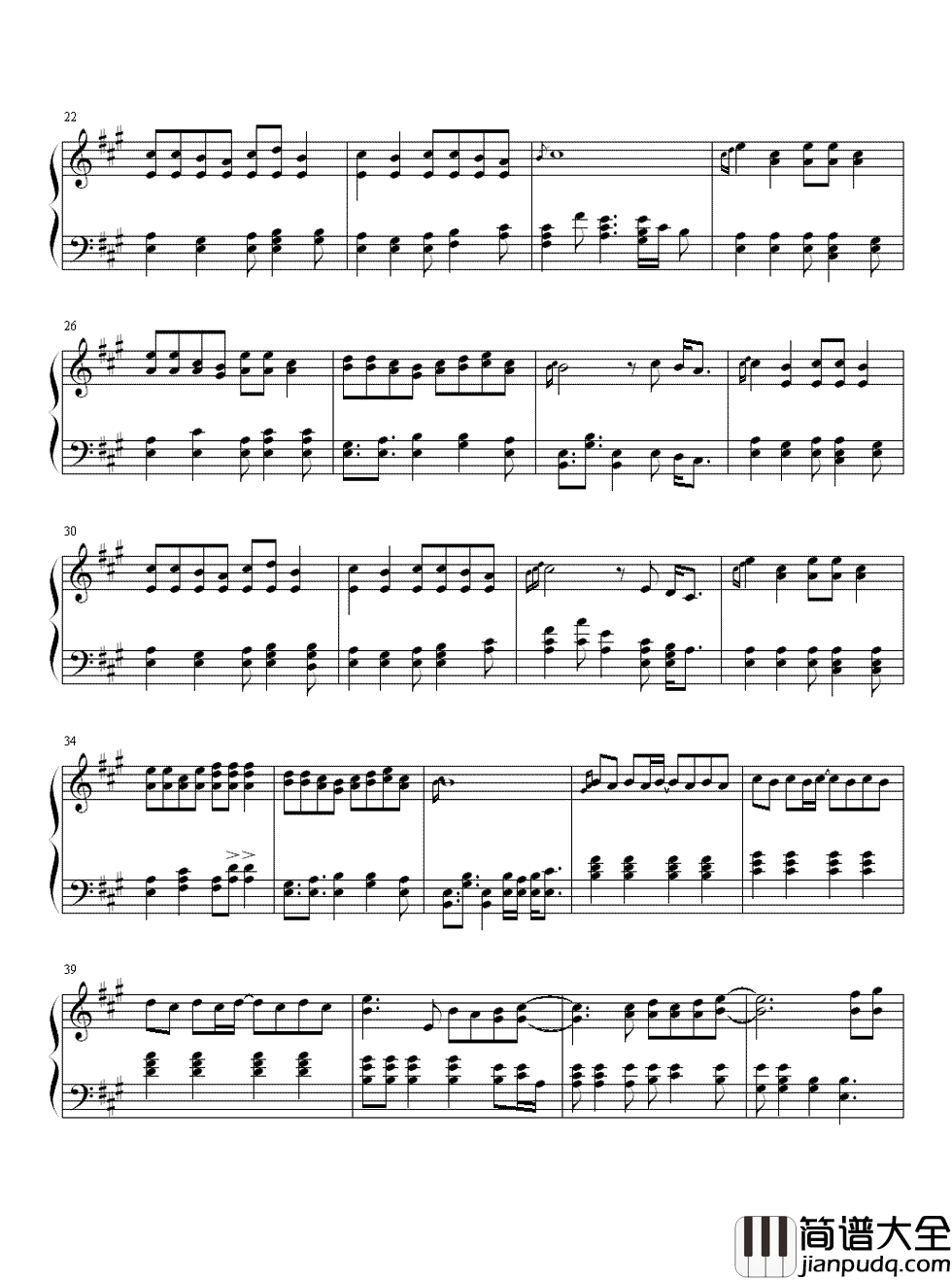 因你而在钢琴谱_林俊杰_你存在的这一秒会不会是我的微笑