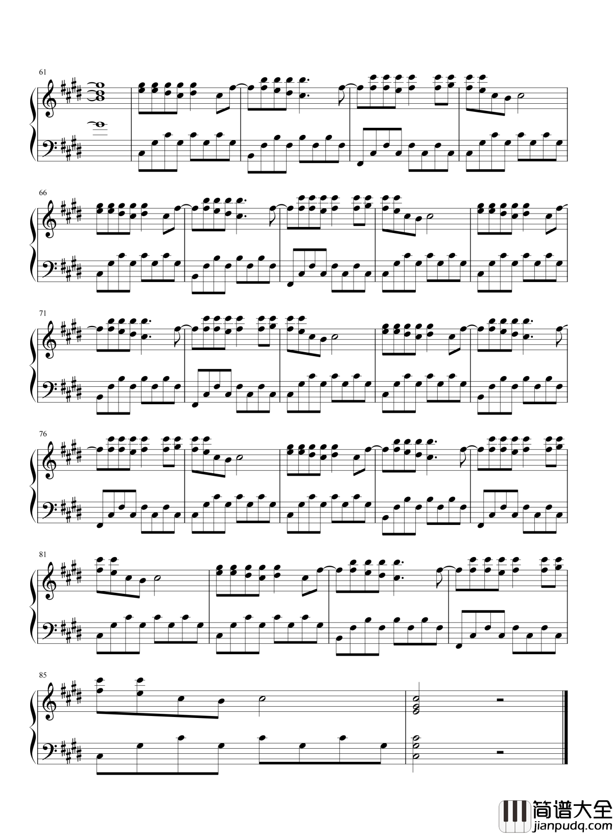 饿狼传说钢琴谱_张学友_这就是街舞背景音乐