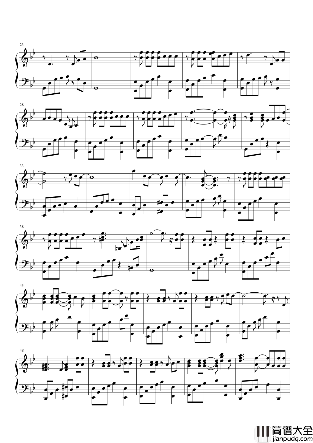 The_truth_that_you_leave钢琴谱_这首钢琴曲，曾有无数人为它填词